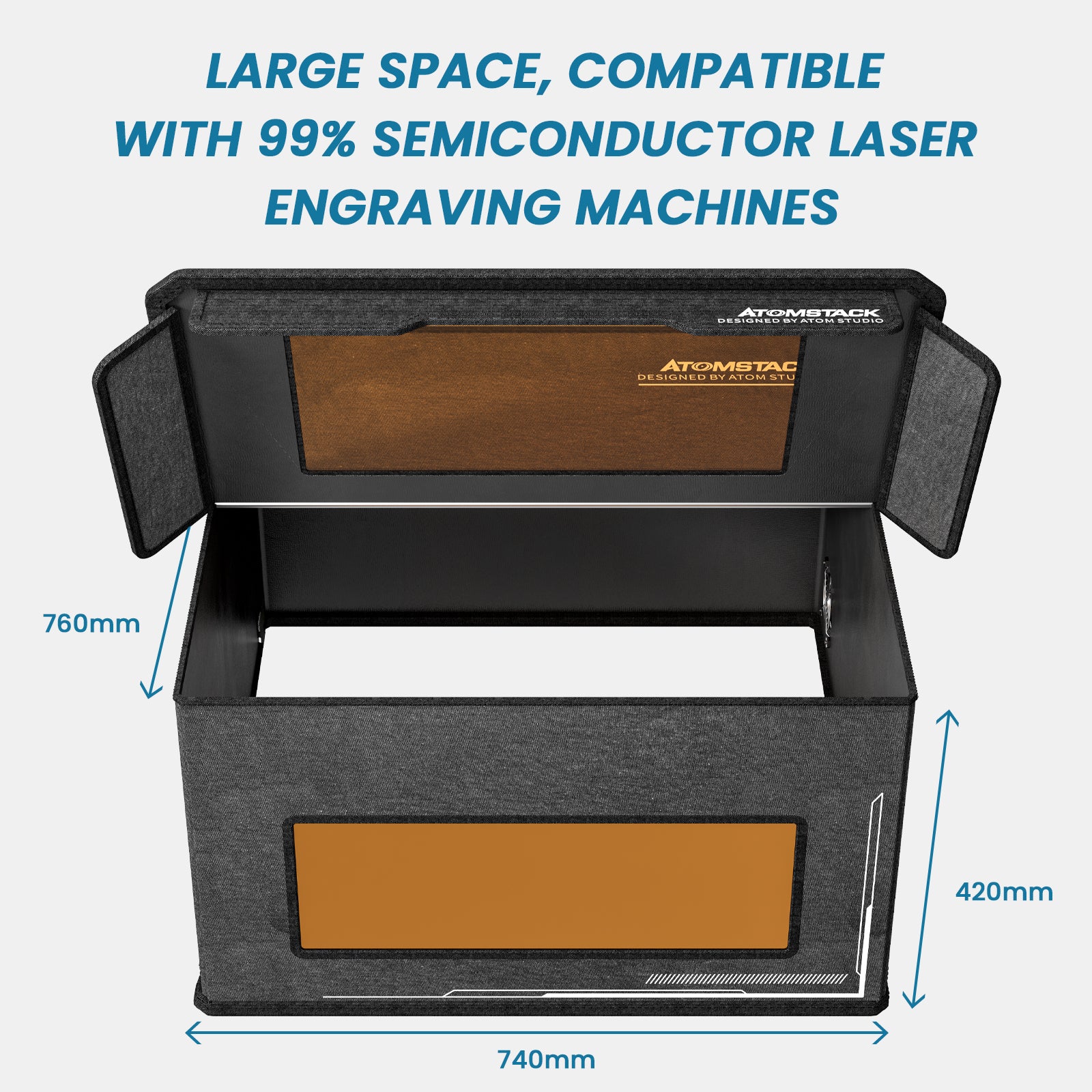 AtomStack FB2 Enclosure - Dustproof Laser Engraving Machine Protective Box