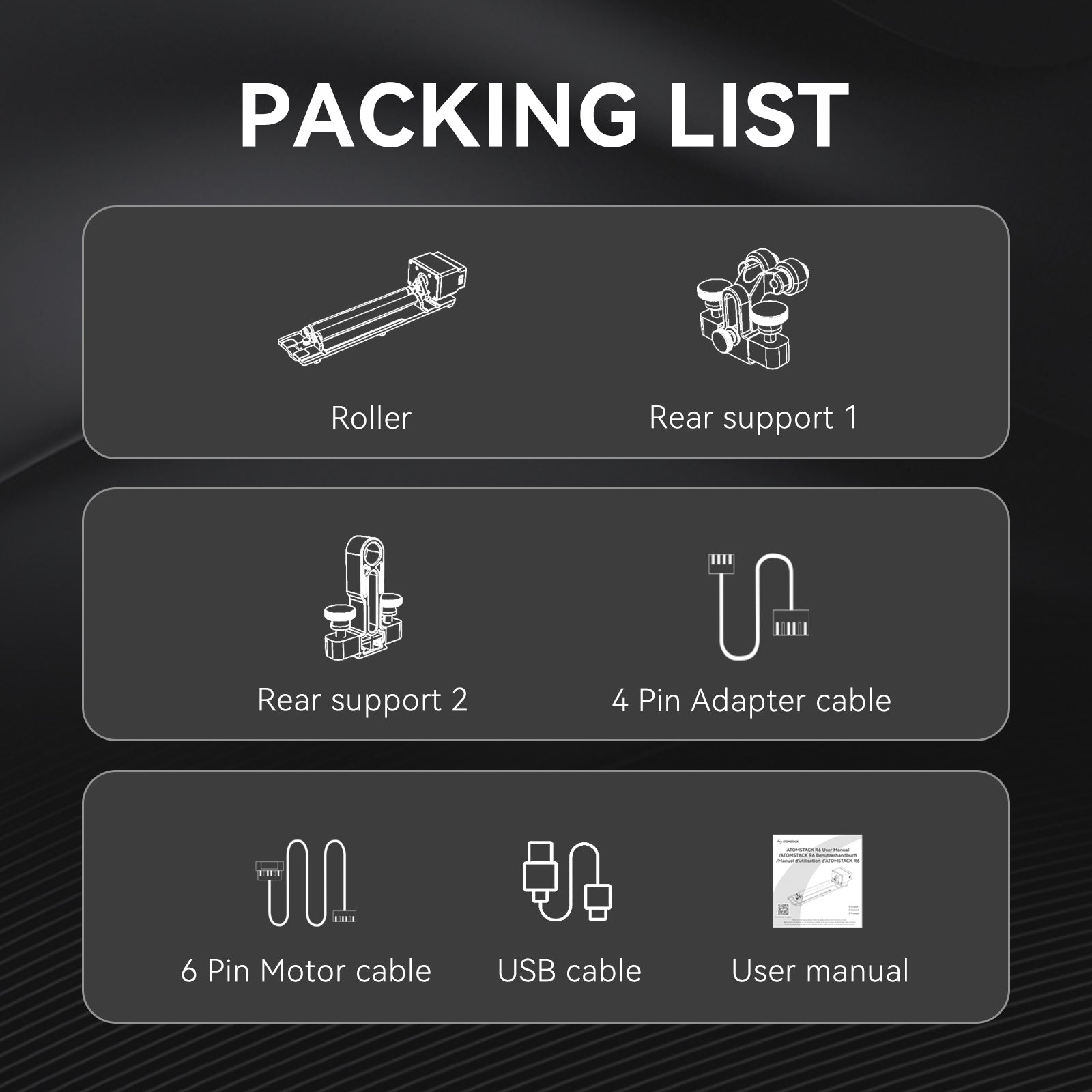 AtomStack R6 Rotary Roller