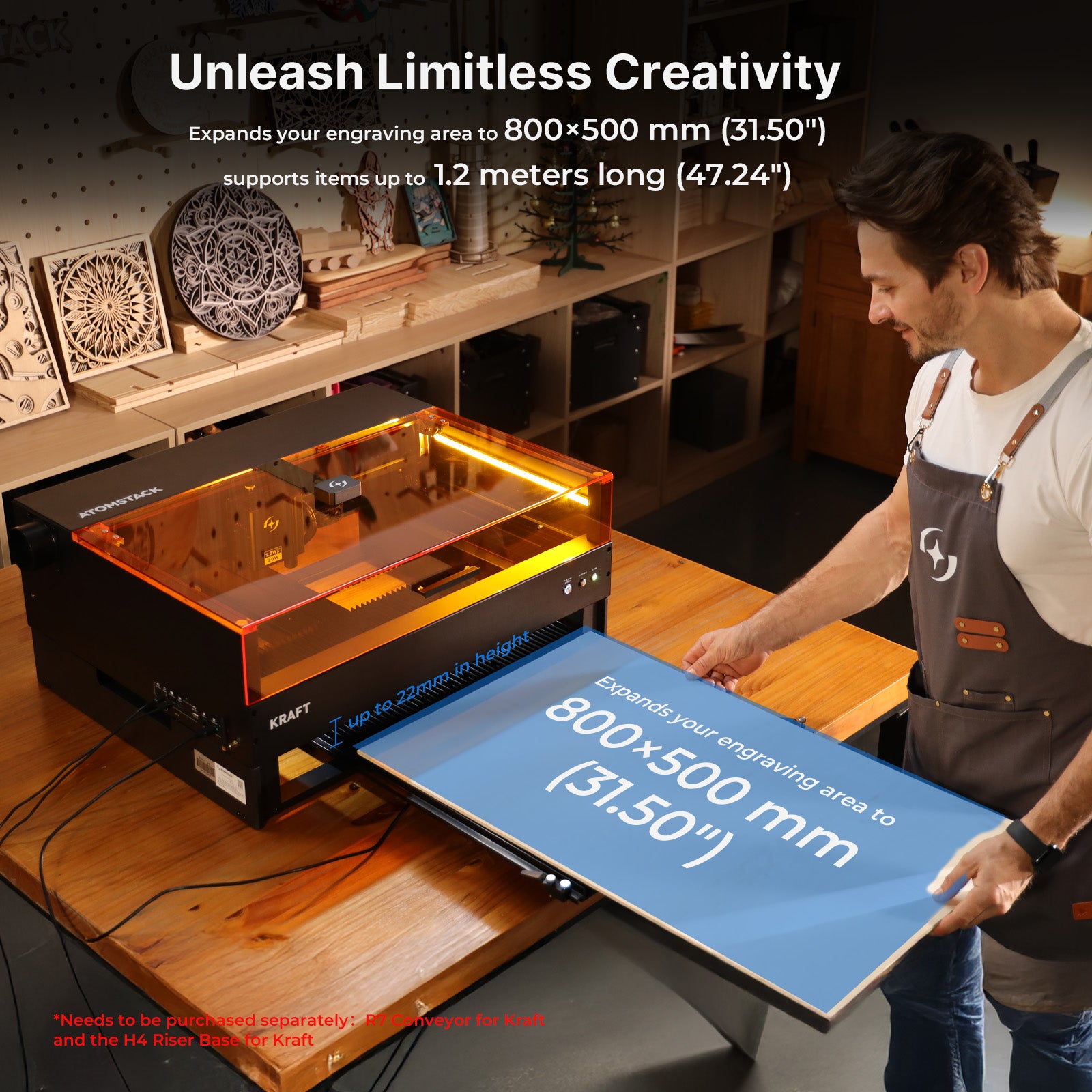 AtomStack Kraft Lite 40W Diode Laser Engraver