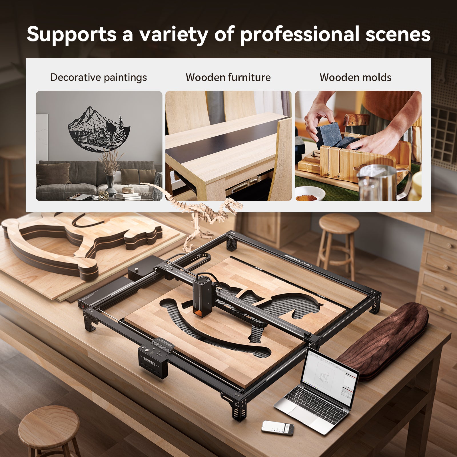 Taglierina laser AtomStack A70 Pro