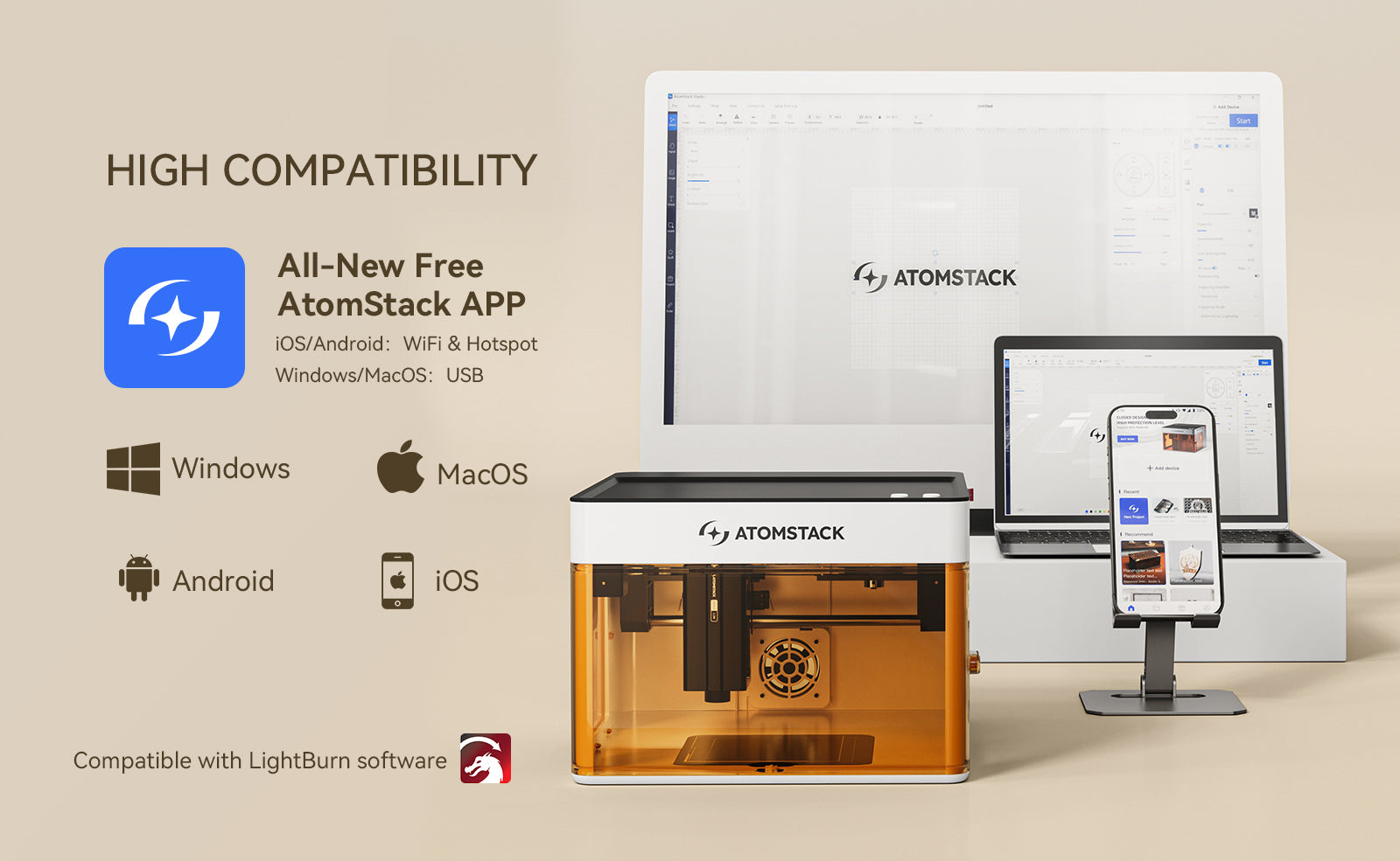 AtomStack P1 Lasergravierer