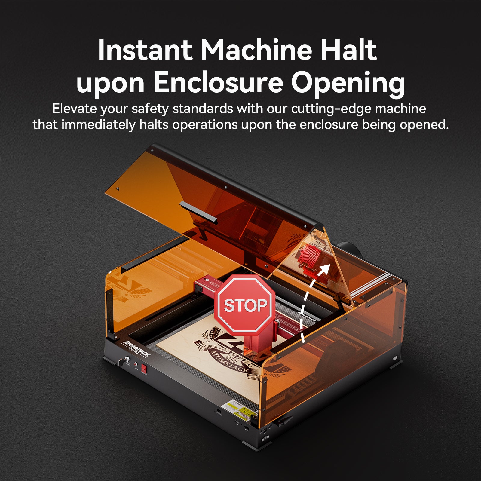 【Reacondicionado】 Grabador láser de marco unibody de 24 W de potencia ultraóptica A24