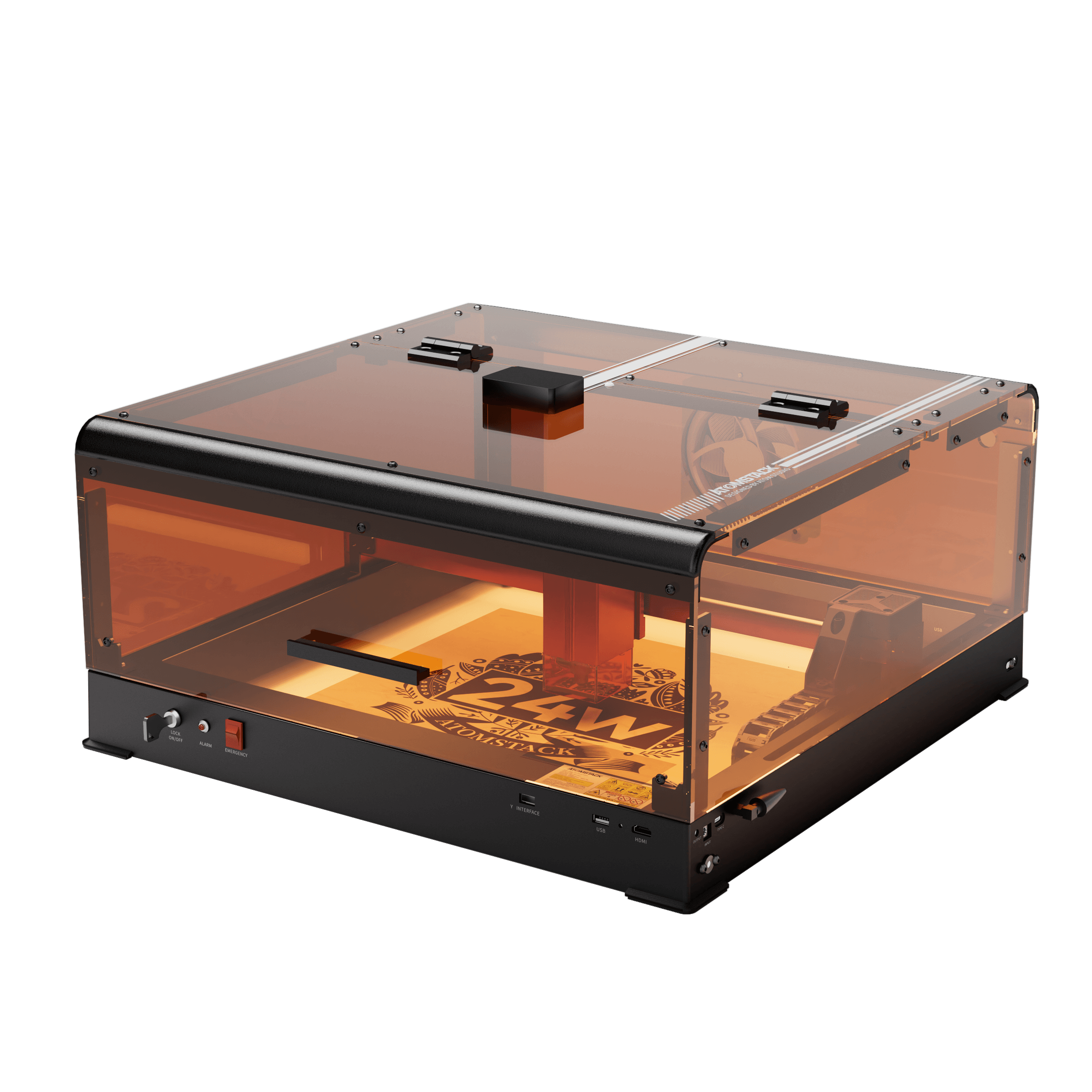 【Reacondicionado】 Grabador láser de marco unibody de 24 W de potencia ultraóptica A24