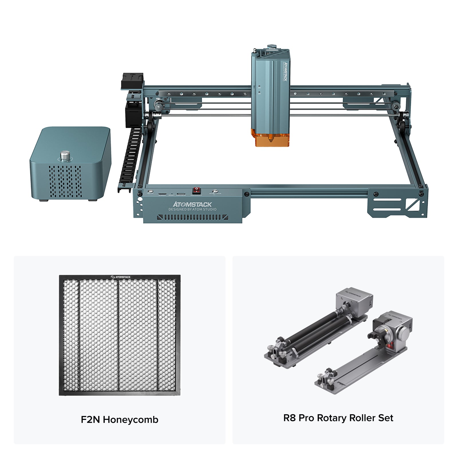 Graveur laser AtomStack A40 Pro V2 avec kit d'assistance pneumatique F60