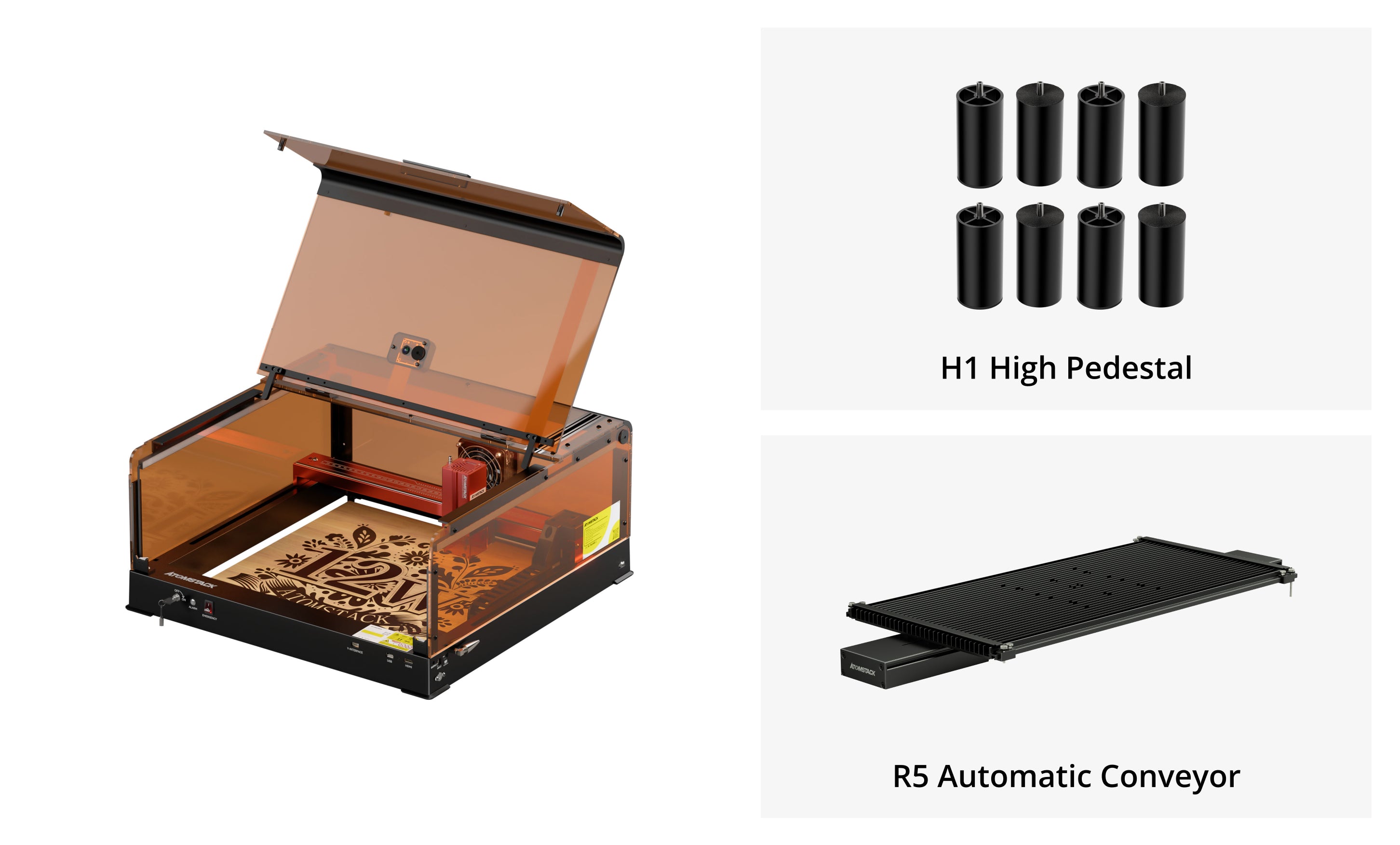 AtomStack A48 Ultra Unibody-Rahmen-Lasergravierer