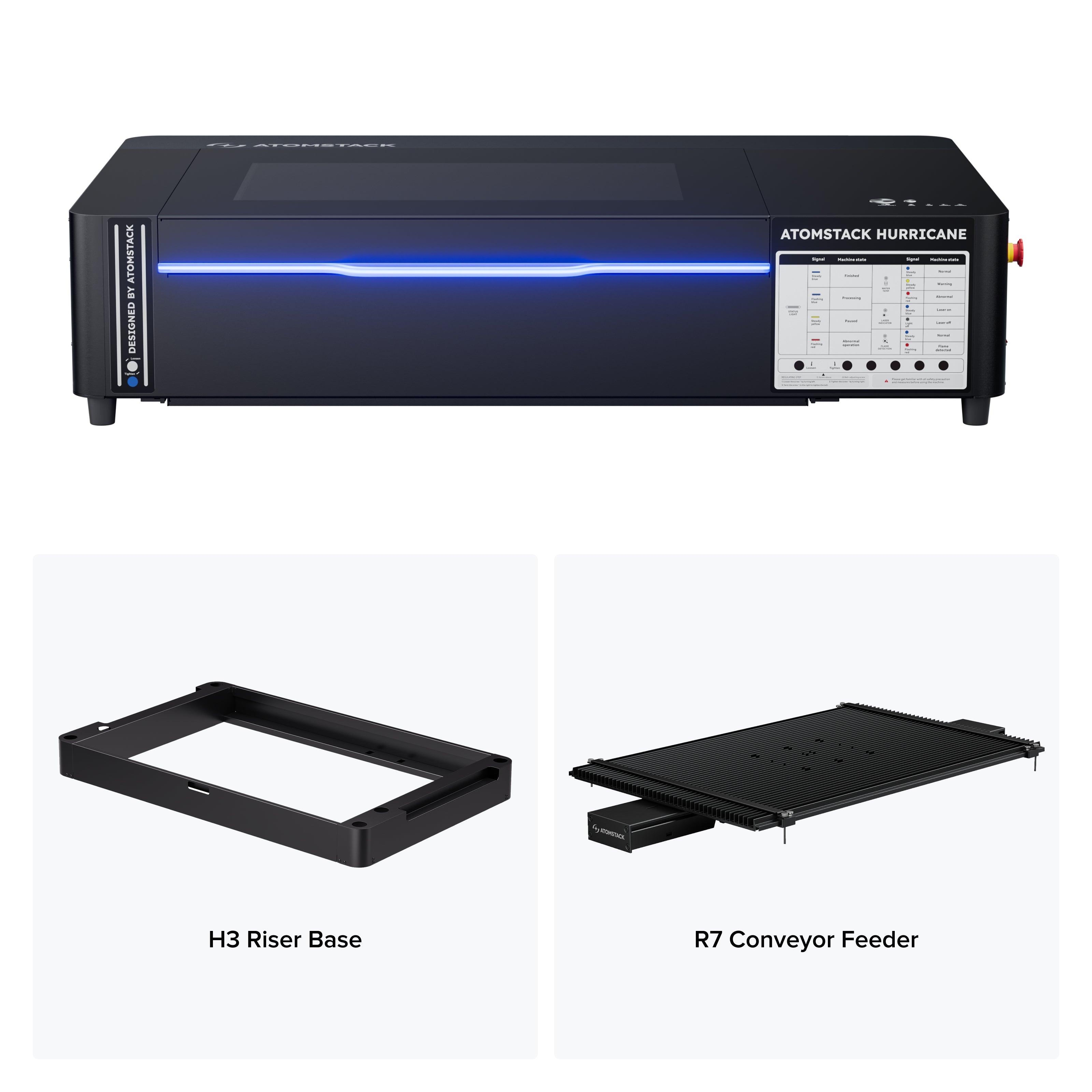AtomStack Hurricane 55W CO2 Laser Cutter