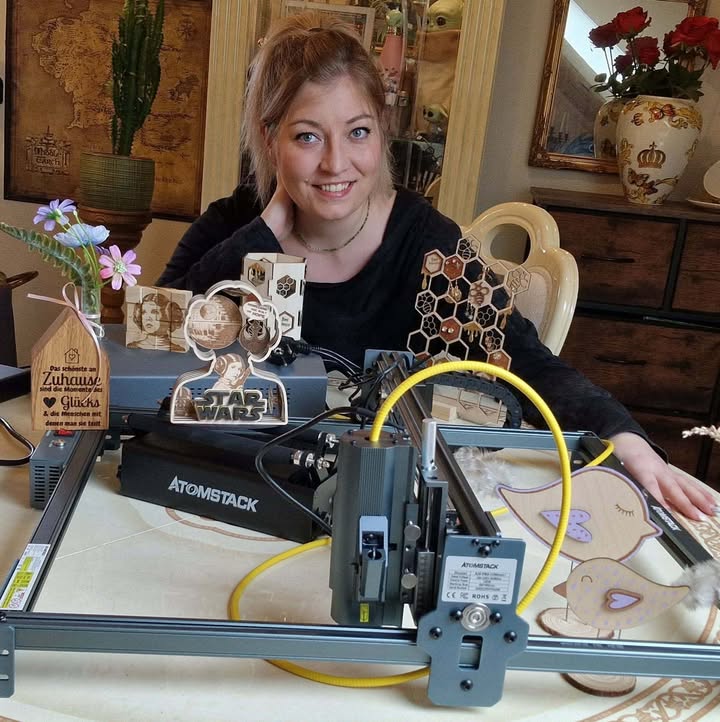 From Crochet Hook to Laser: How Julia Tripled Her Craft Side-Business Sales with 4 AtomStack Machines