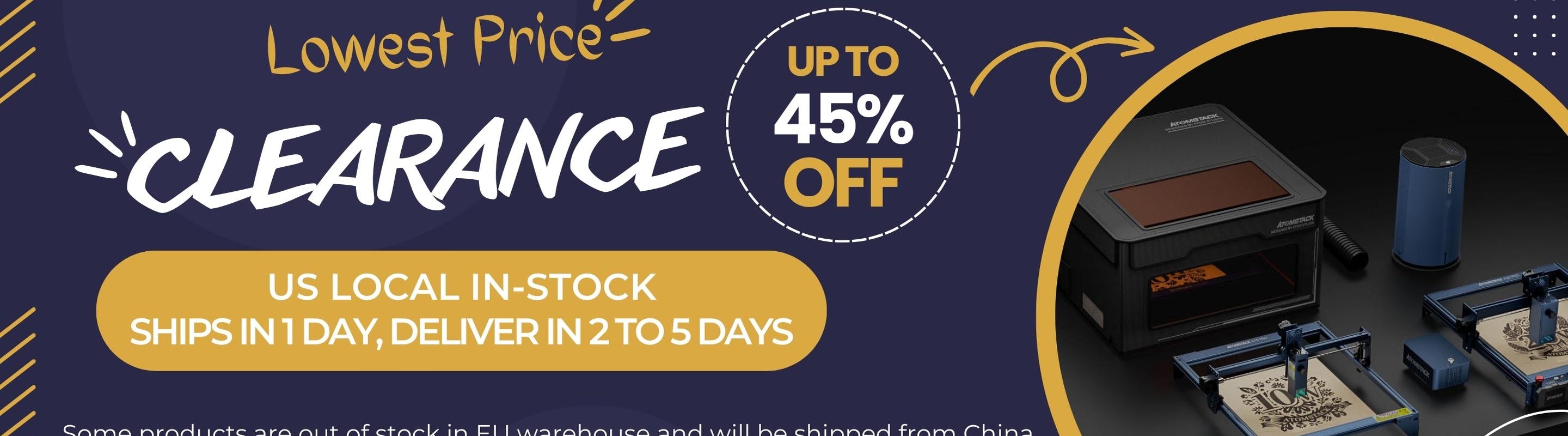 US Local in-stock clearance