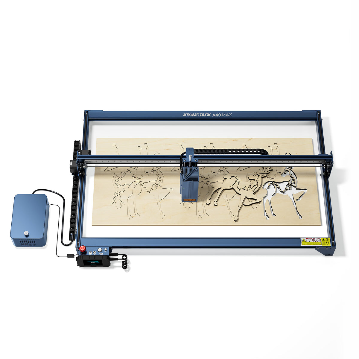 AtomStack A40 Max 210W Large Size Laser Engraving And Cutting Machine with F60 Air Assist Kit