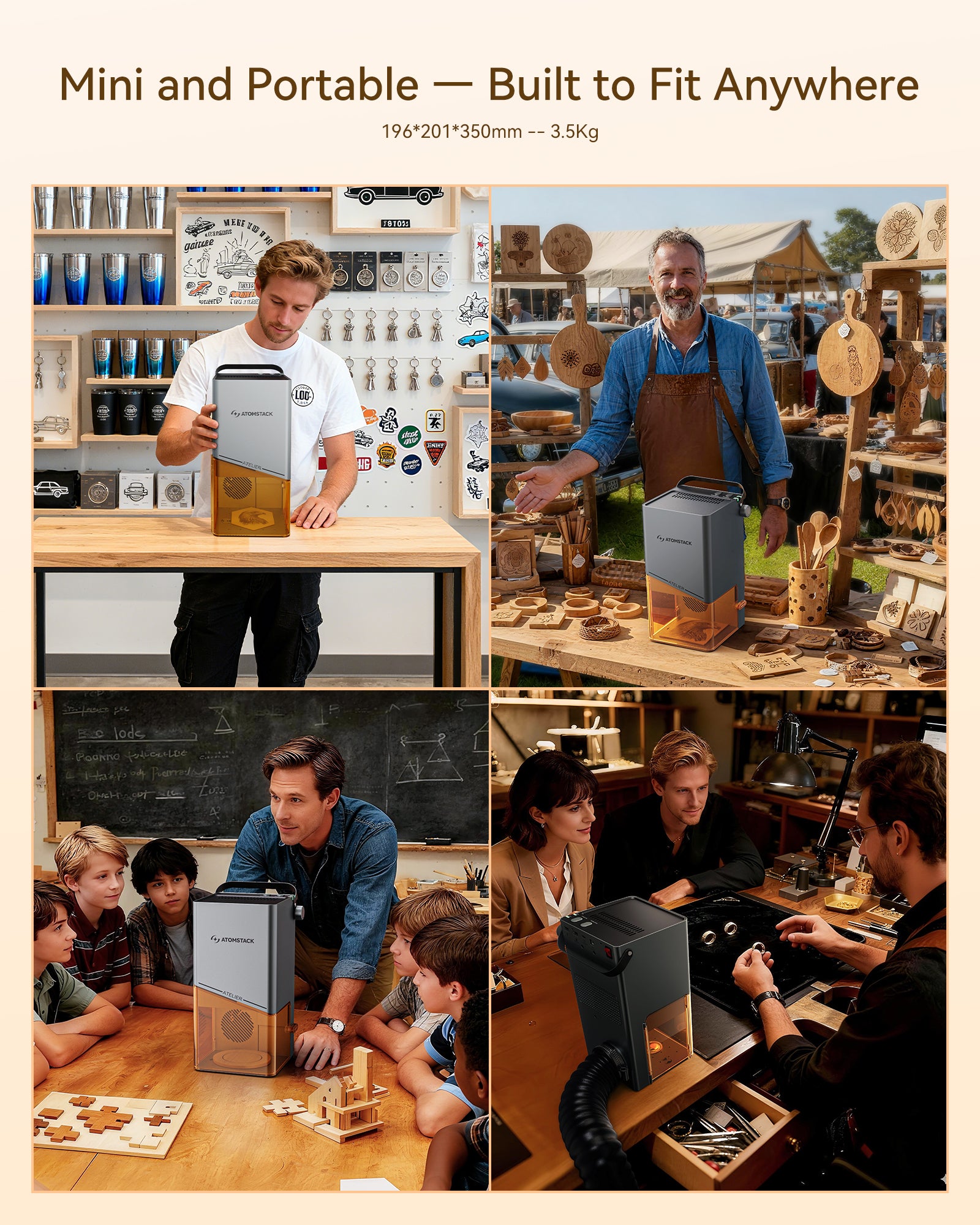 AtomStack Atelier AI Diode Laser Engraver with Built-in Camera