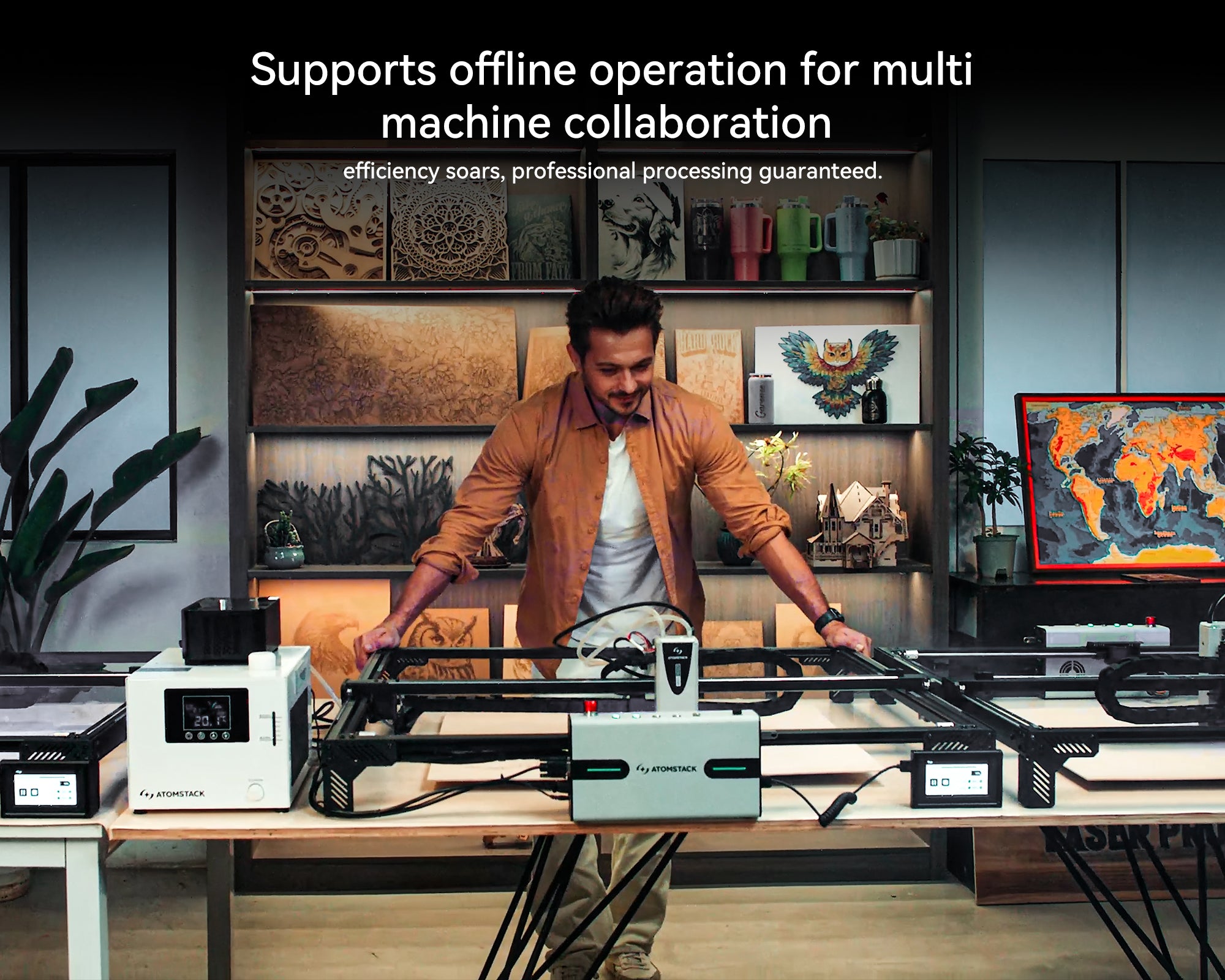 AtomStack Glacier 120W/90W Water-Cooled Diode Laser Engraver