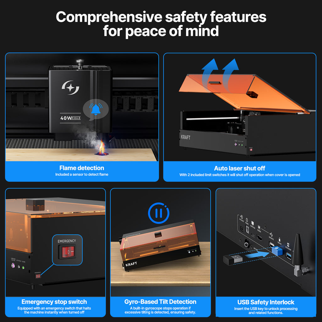 Grabador láser de diodo AtomStack Kraft Lite de 40 W