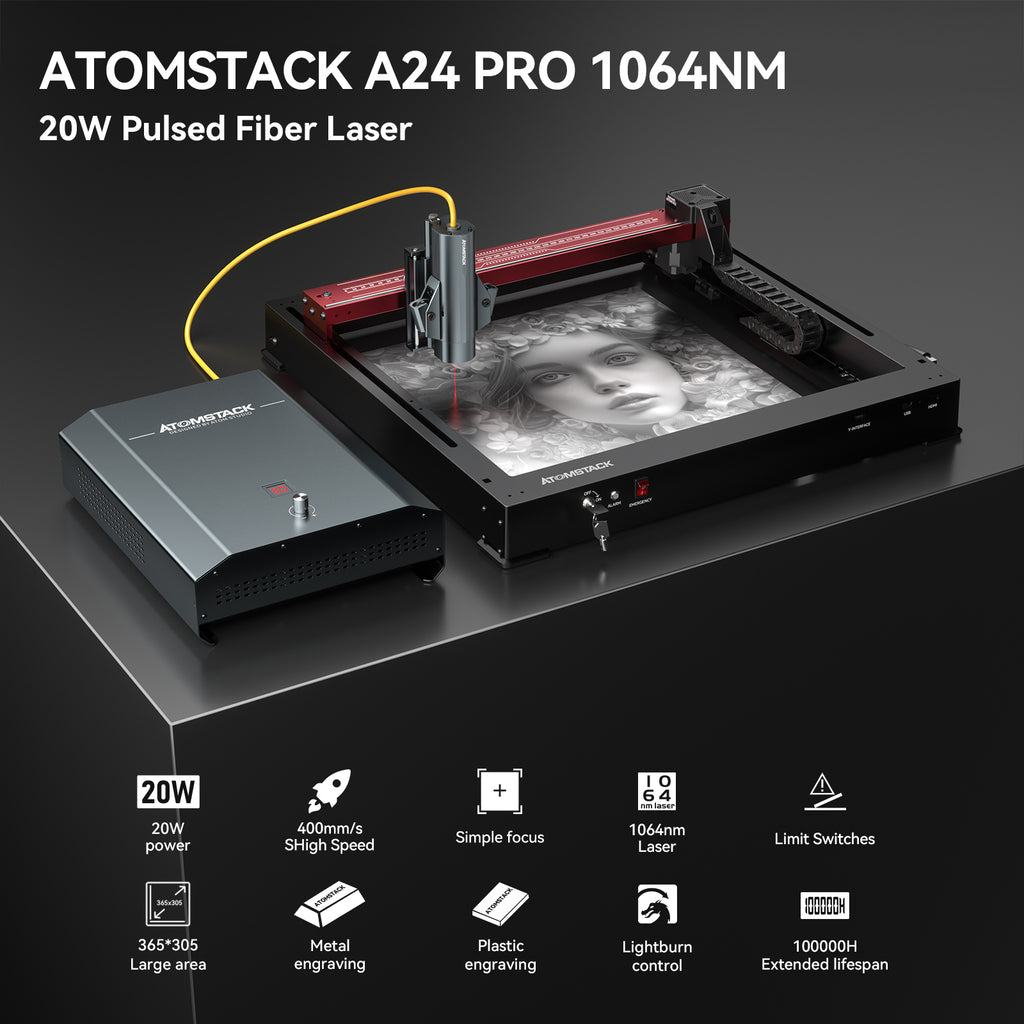 AtomStack A24 Pro 1064NM Fiber Laser Engraver