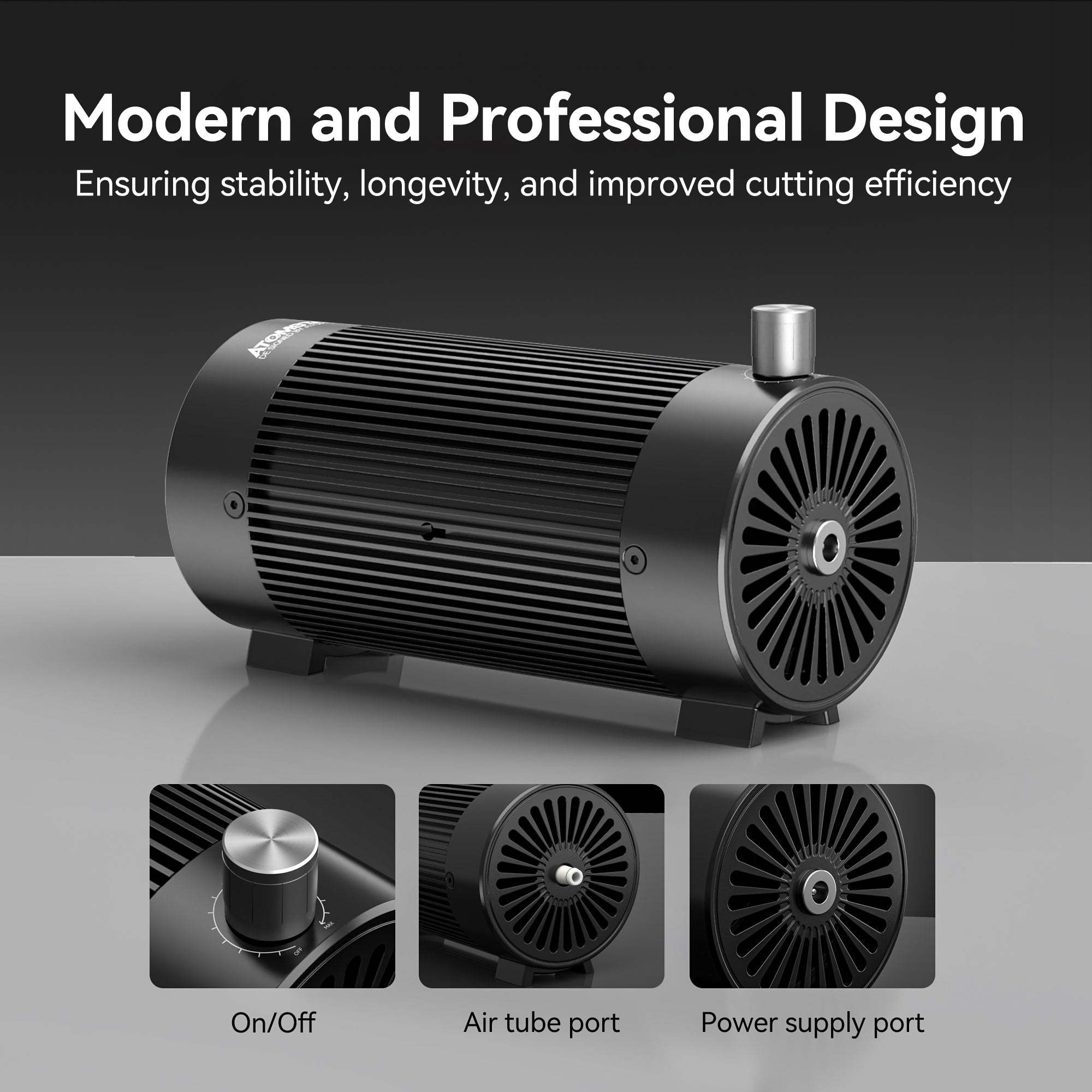 Juego de asistencia neumática AtomStack F30 V2 para máquina de corte y grabado láser