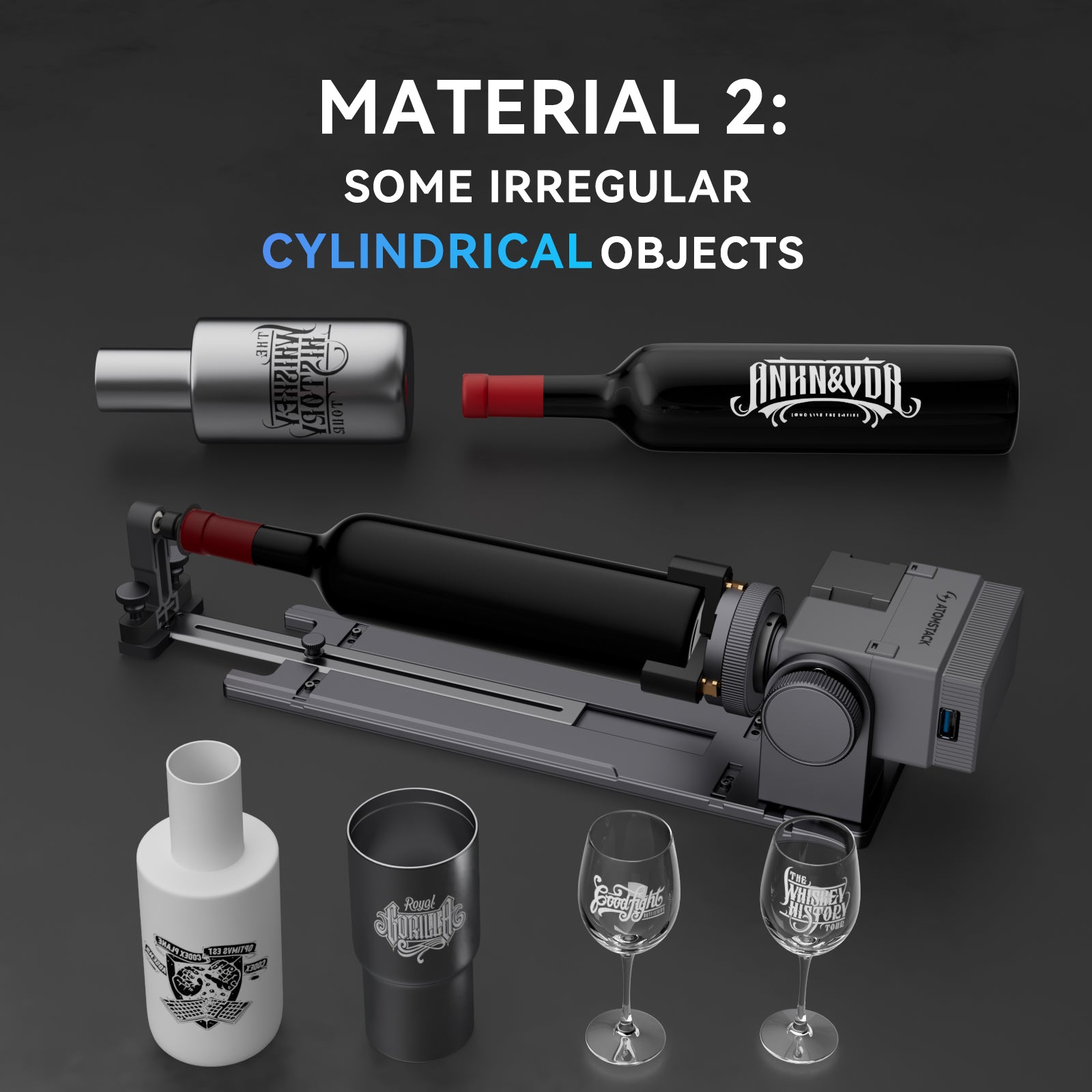 AtomStack Lasergravierer-Rotationsrollensatz R8 Pro 