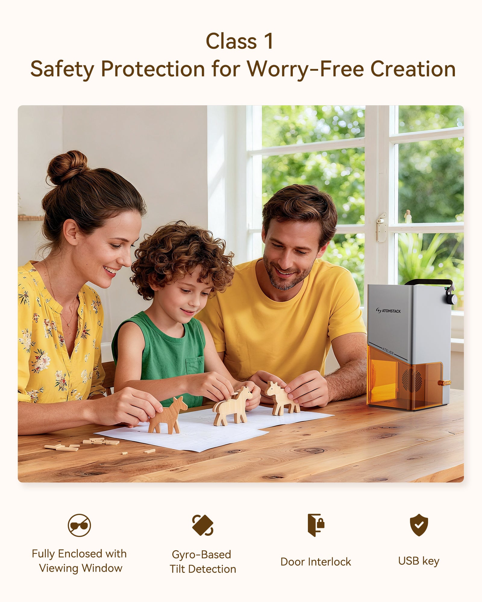 AtomStack Atelier AI Diode Laser Engraver with Built-in Camera