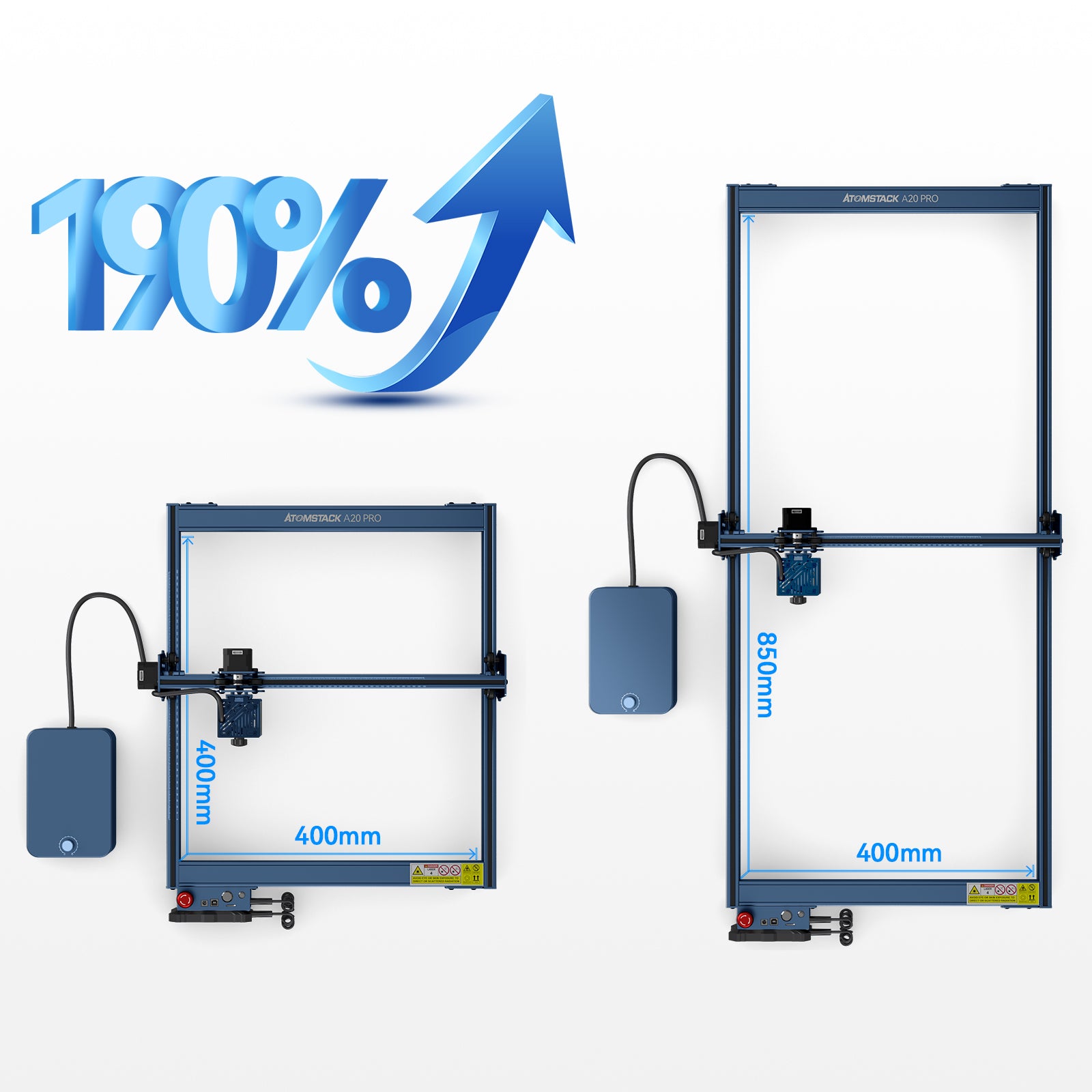 AtomStack Laser Engraving Area Extension Kit for A10 PRO(Blue-black)