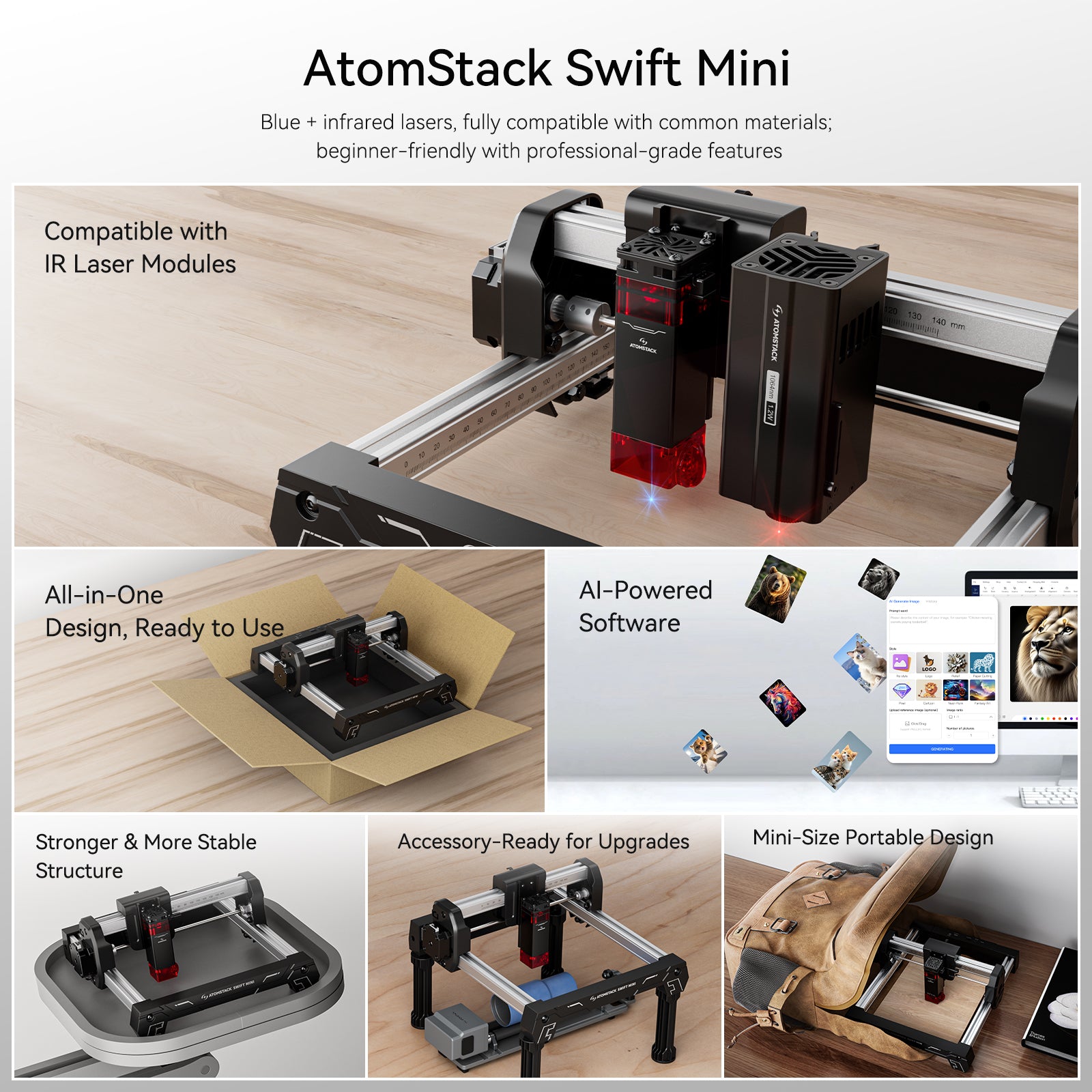 AtomStack Swift Mini Laser Engraver