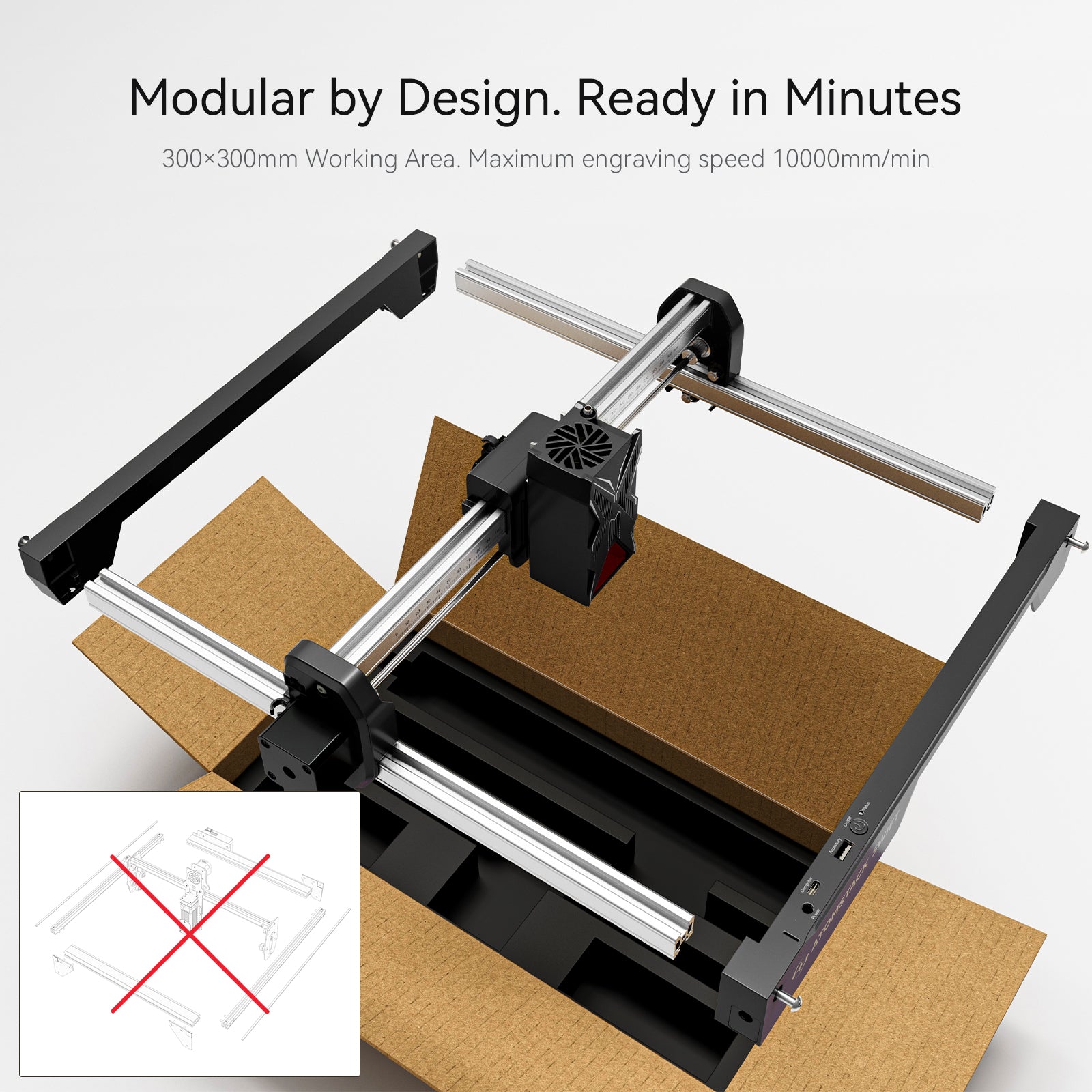 高出力 ATOMSTACK Swift 12W レーザー 彫刻機 ステンレスOK AtomStack Swift Laser Engraver