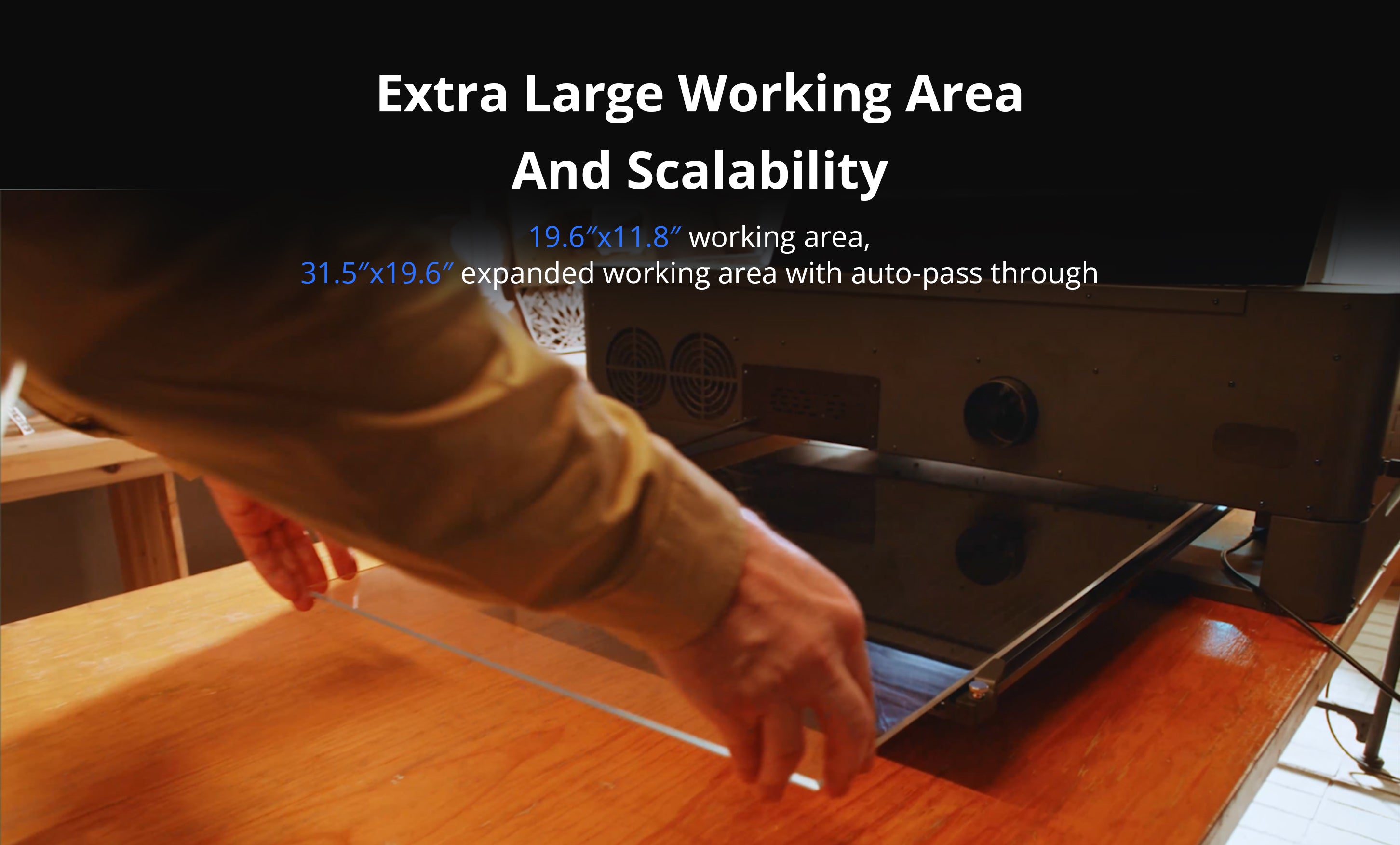 AtomStack Hurricane 55W CO2 Laser Cutter