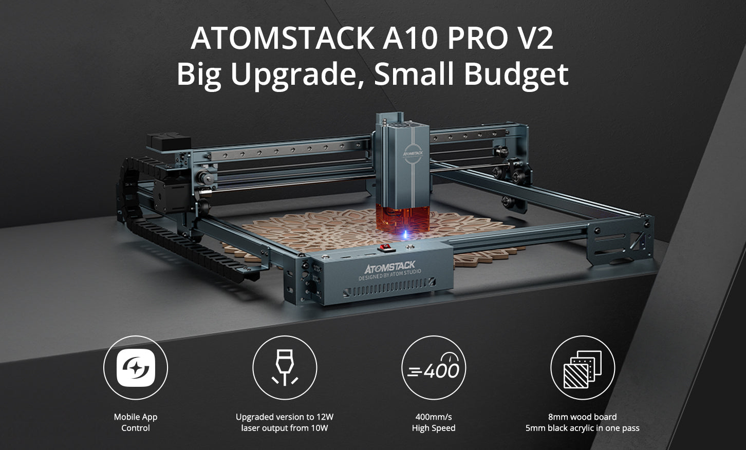 Grabador láser AtomStack Ace Pro V2 (A20 Pro V2 / A10 Pro V2)