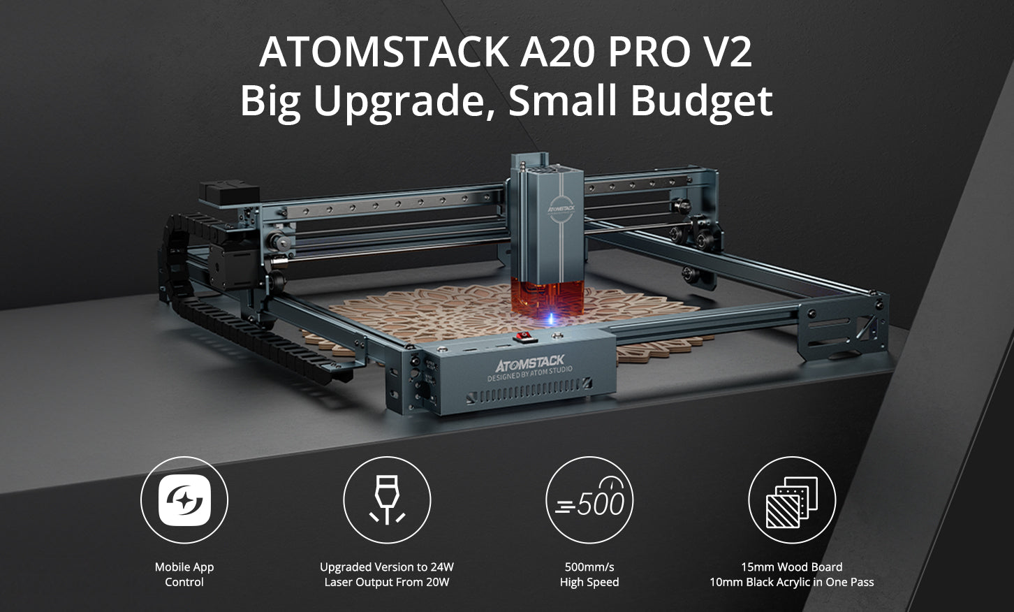 Grabador láser AtomStack Ace Pro V2 (A20 Pro V2 / A10 Pro V2)