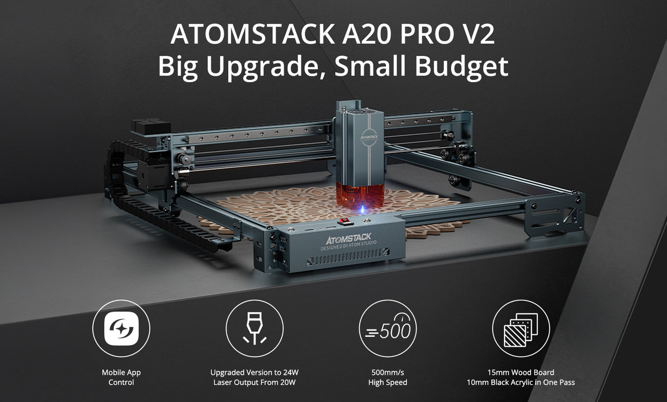 AtomStack Ace Pro V2 | A20 Pro V2, A10 Pro V2 Laser Engraver