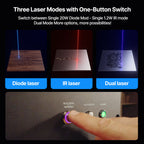 AtomStack Kraft Dual-laser Engraver 20W Diode + 1.2W IR