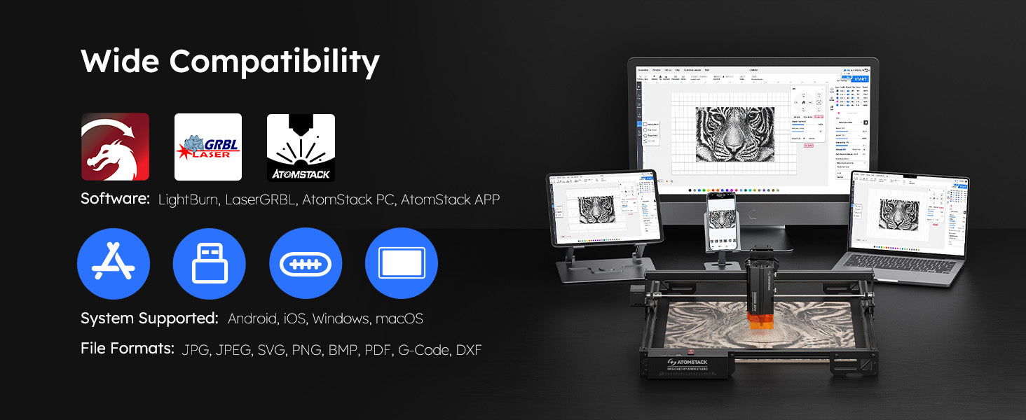 AtomStack Ace Pro V2 Lasergravierer (A20 Pro V2 / A10 Pro V2)