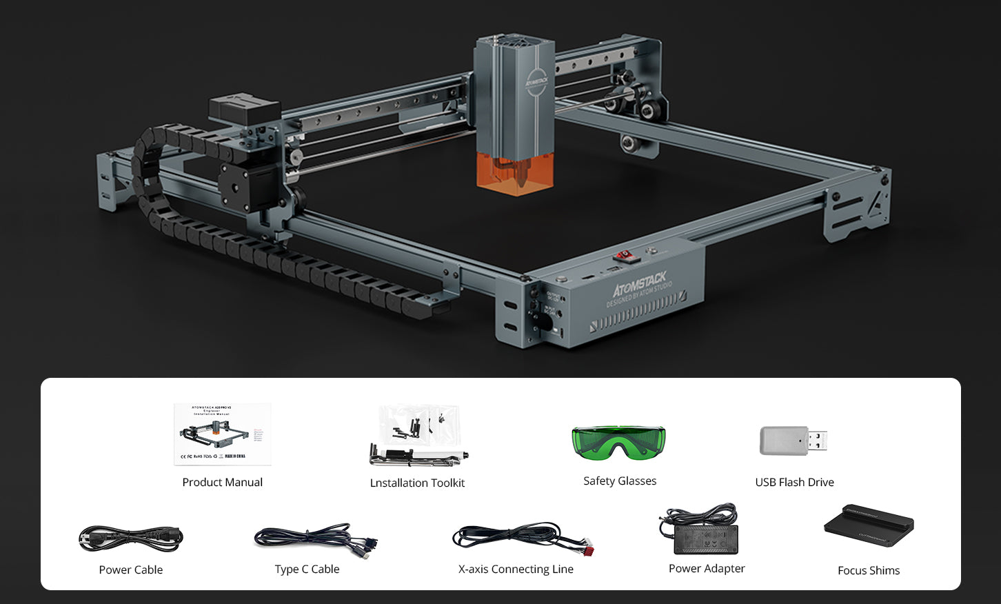 AtomStack Ace Pro V2 Lasergravierer (A20 Pro V2 / A10 Pro V2)