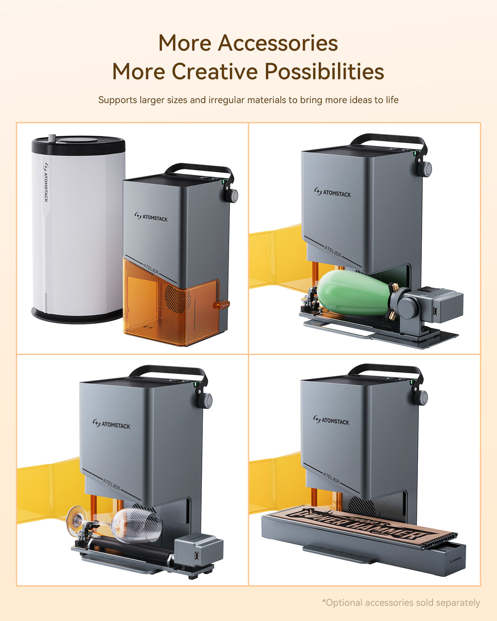 AtomStack Atelier AI Diodenlasergravierer mit integrierter Kamera