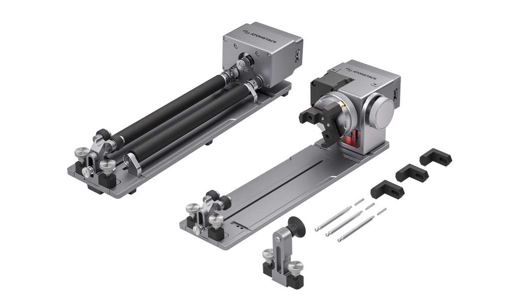 AtomStack R8 rotary chuck accessories graphic
