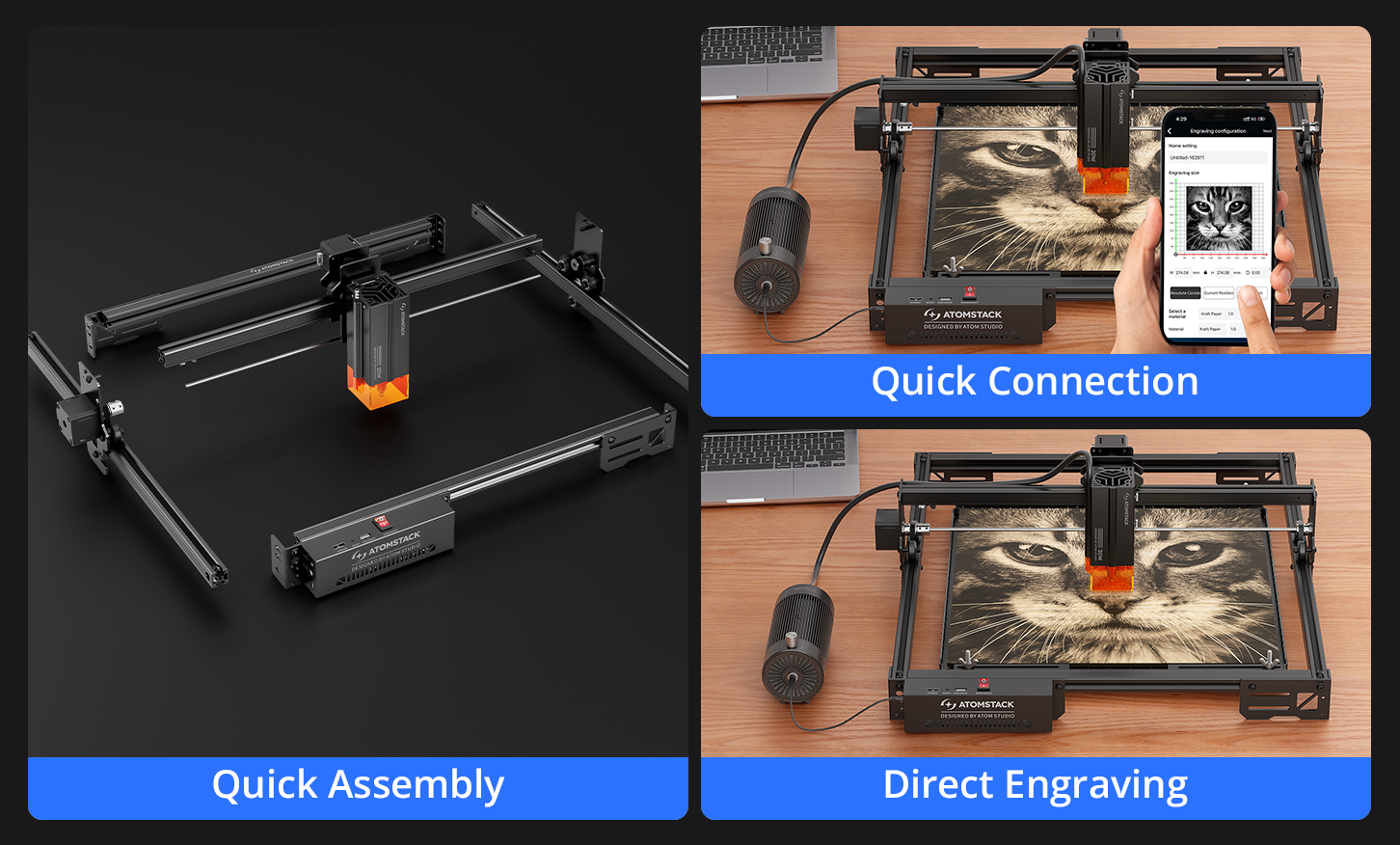 AtomStack Ace Pro V2 Lasergravierer (A20 Pro V2 / A10 Pro V2)