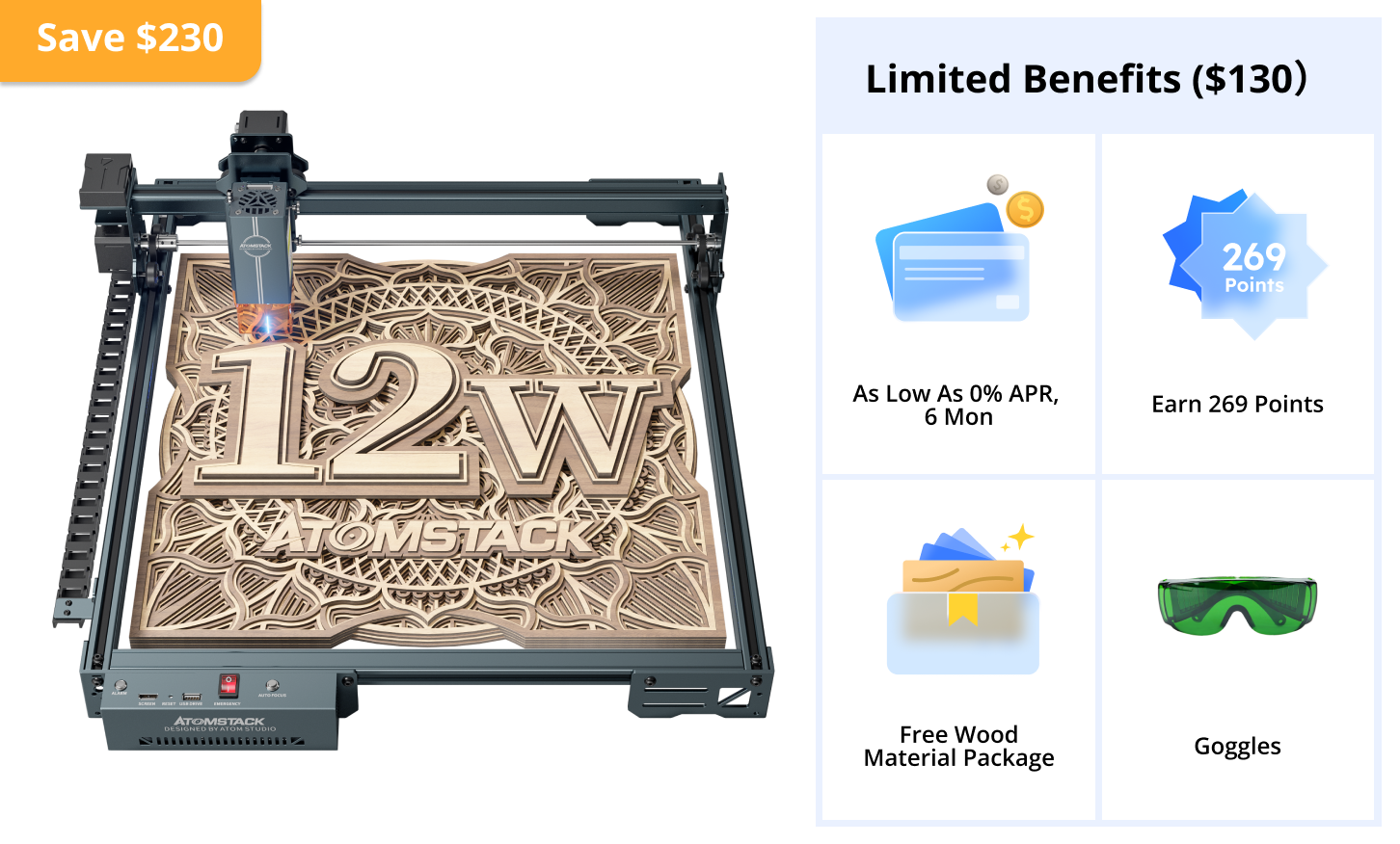 AtomStack A10 Pro V2 Laser Engraver