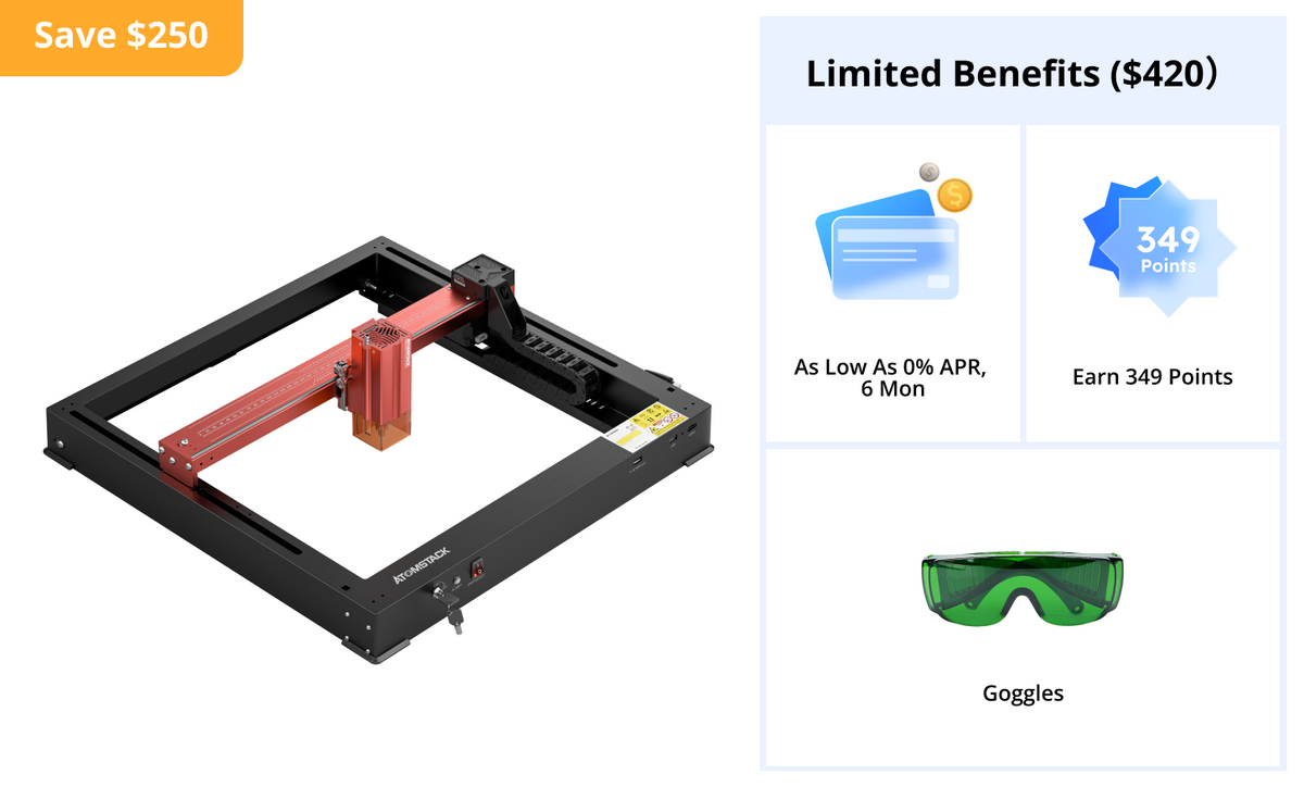 AtomStack A12 Pro puissance optique 12W graveur laser cadre Unibody aucun assemblage requis 