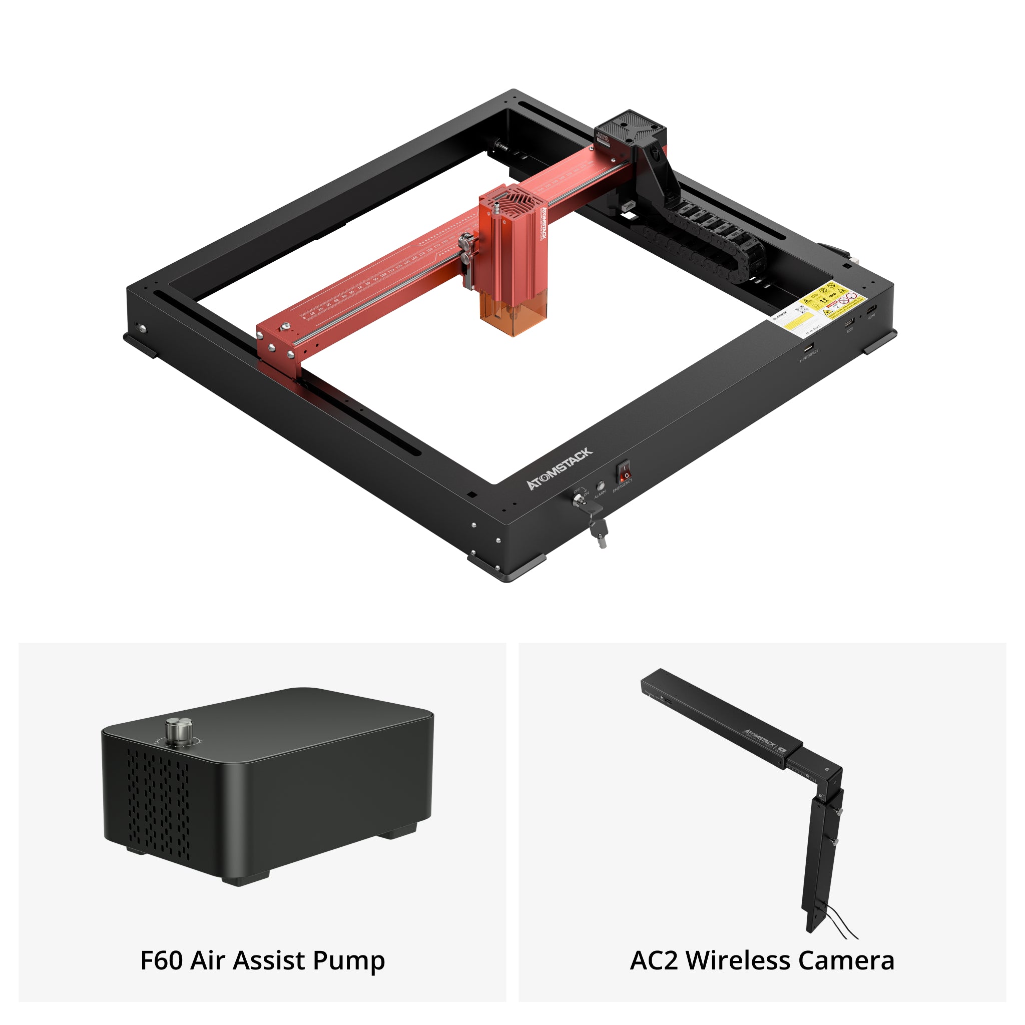 AtomStack A12 Pro puissance optique 12W graveur laser cadre Unibody aucun assemblage requis 