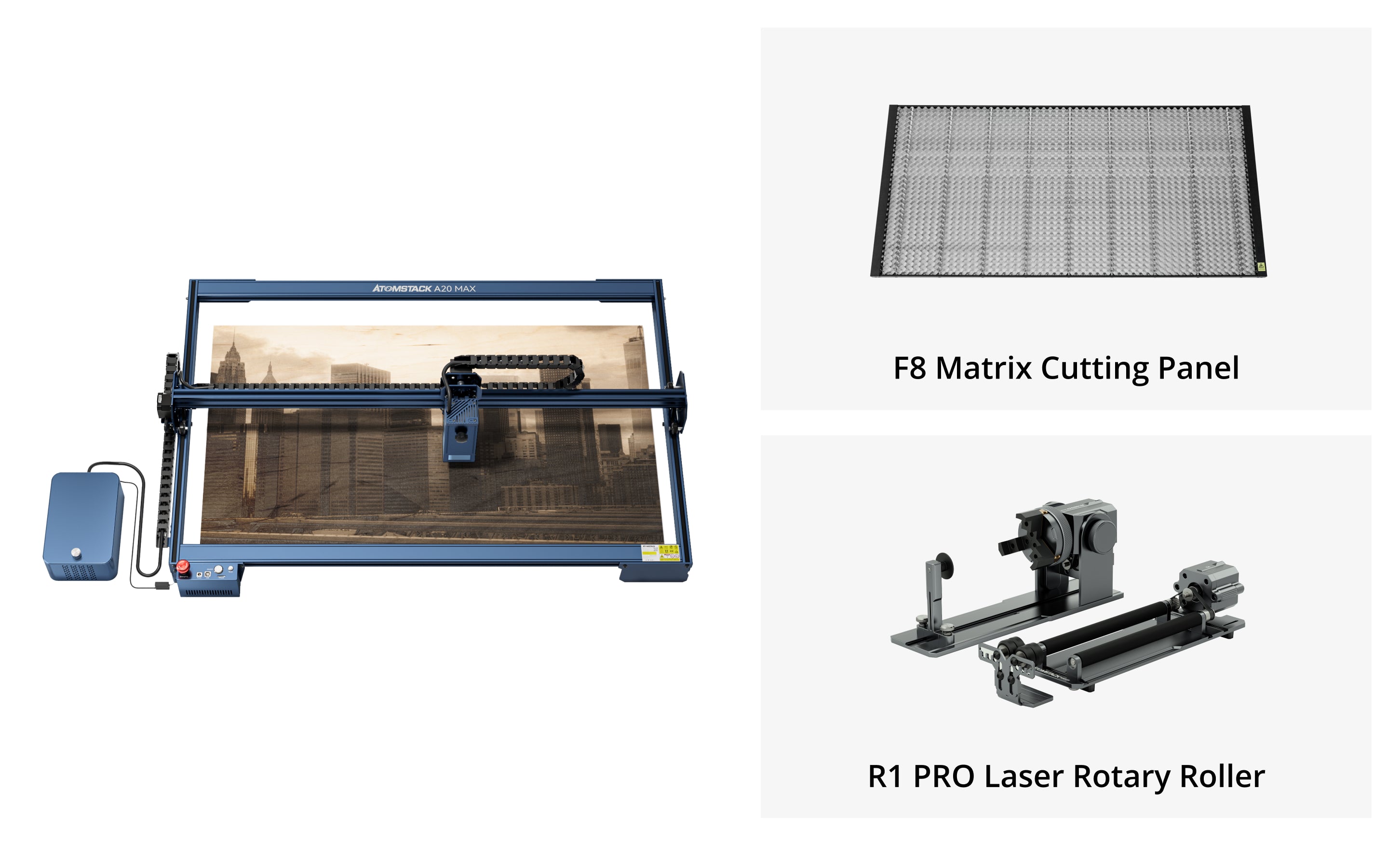 AtomStack A20 Max Large Size Eye Protection Laser Engraver With F60 Air Assist