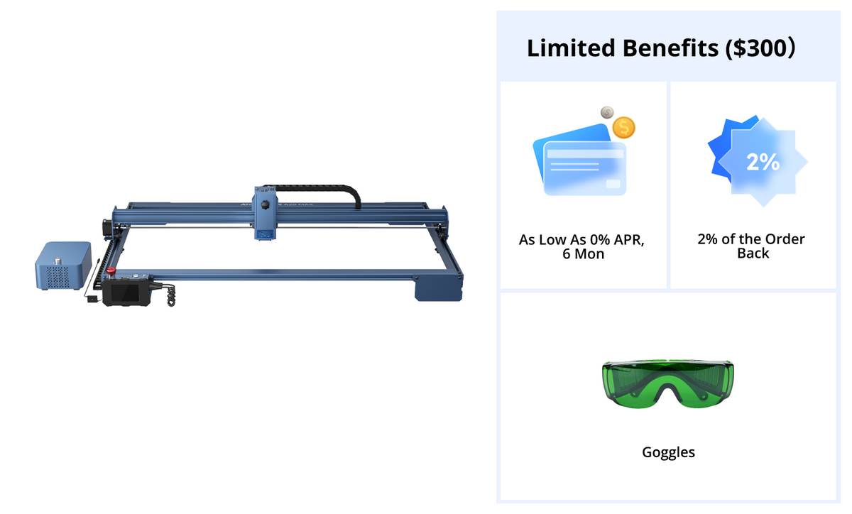 Graveur laser de protection oculaire de grande taille AtomStack A20 Max avec assistance aérienne F30 