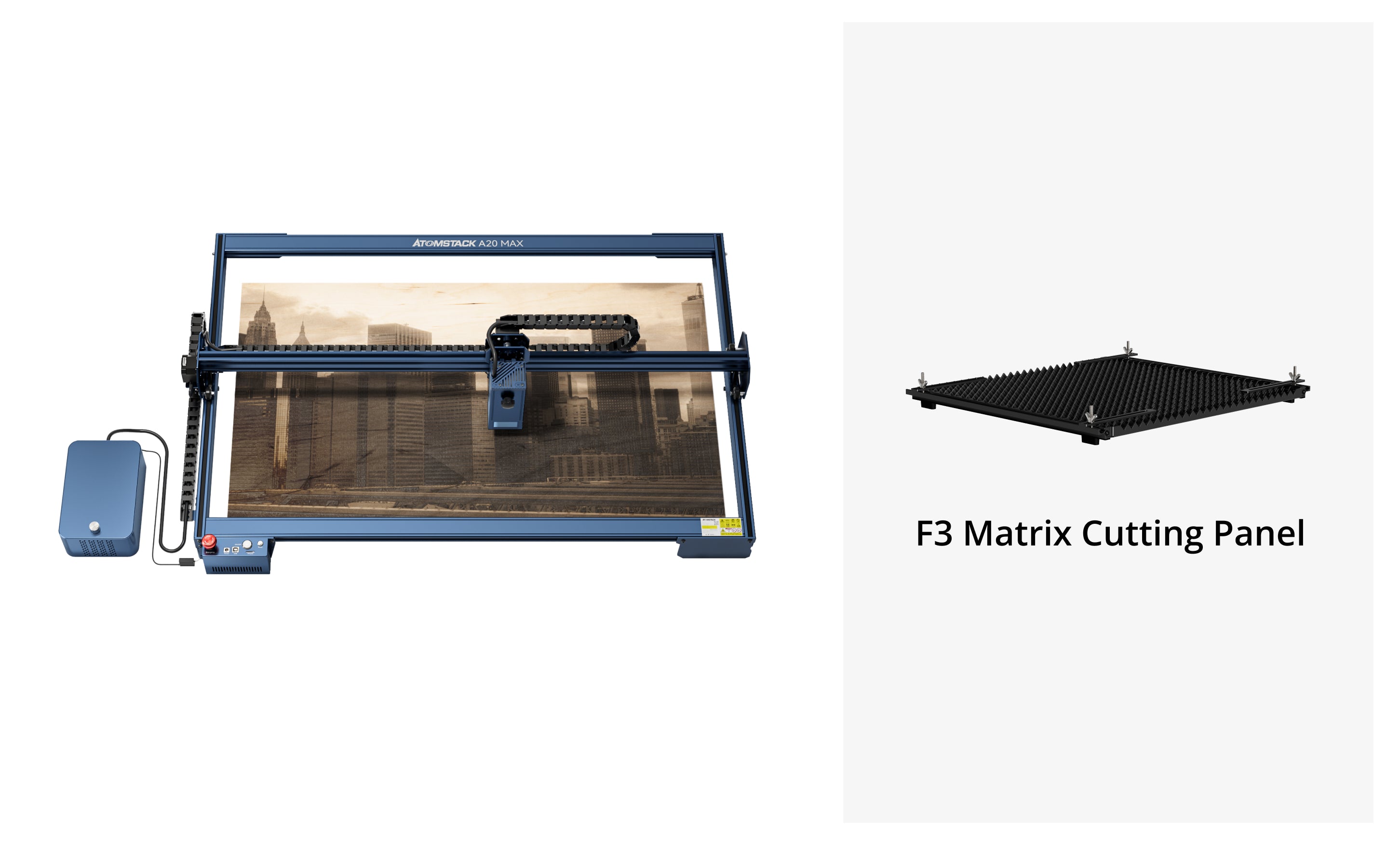 Graveur laser de protection oculaire de grande taille AtomStack A20 Max avec assistance aérienne F30 