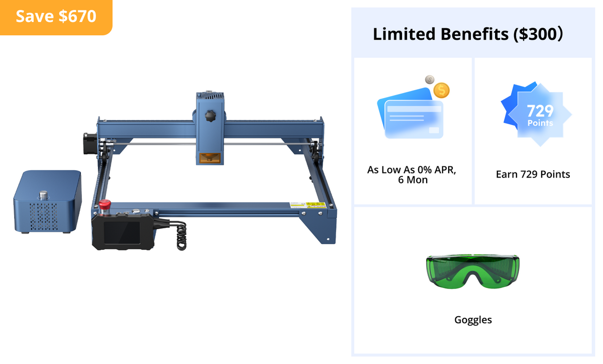 AtomStack A30/X30 Pro Laser Engraving and Cutting Machine with F60 Air Assist Kit