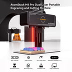 Tragbarer Lasergravierer AtomStack M4 Pro mit zwei Lichtern