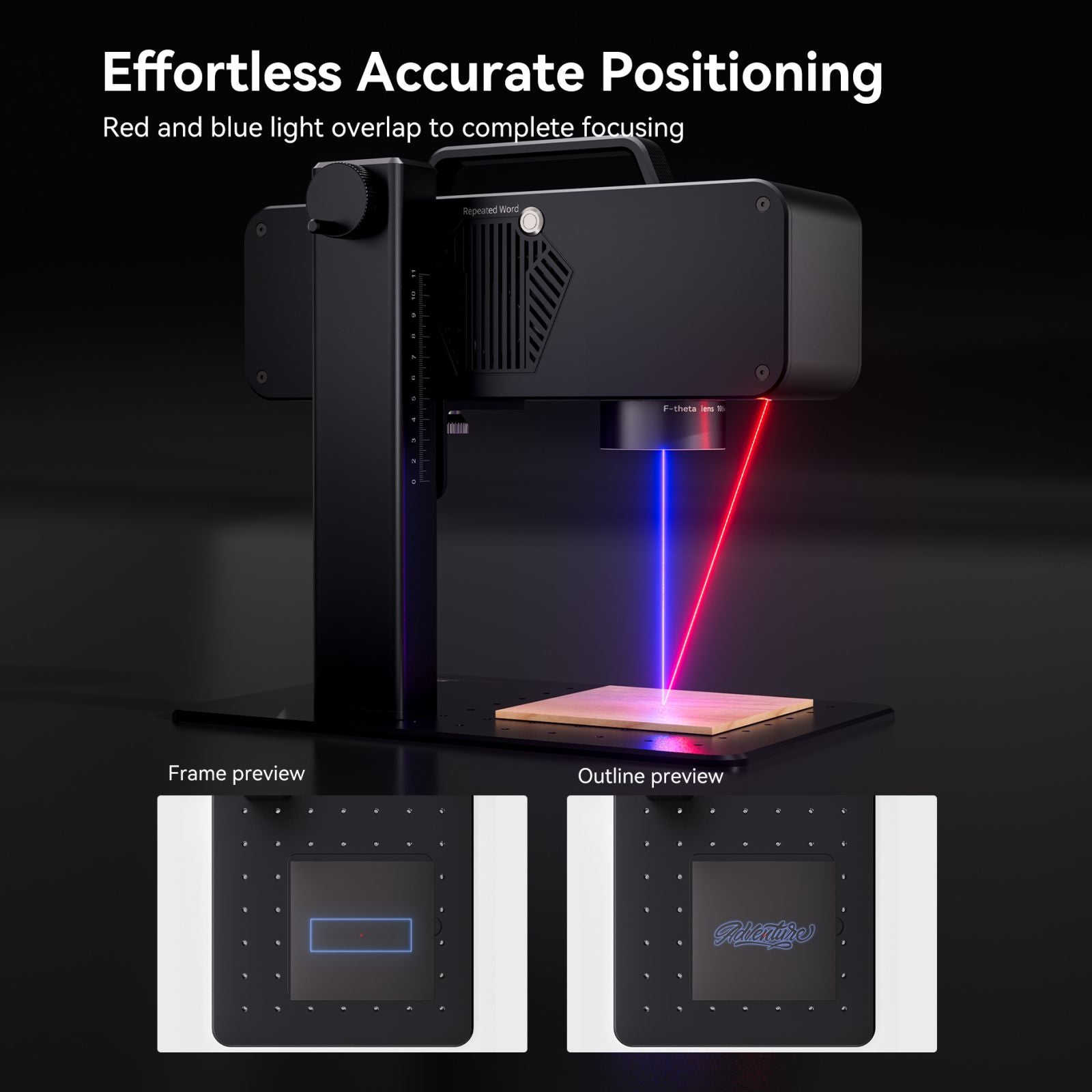 Tragbarer Lasergravierer AtomStack M4 Pro mit zwei Lichtern