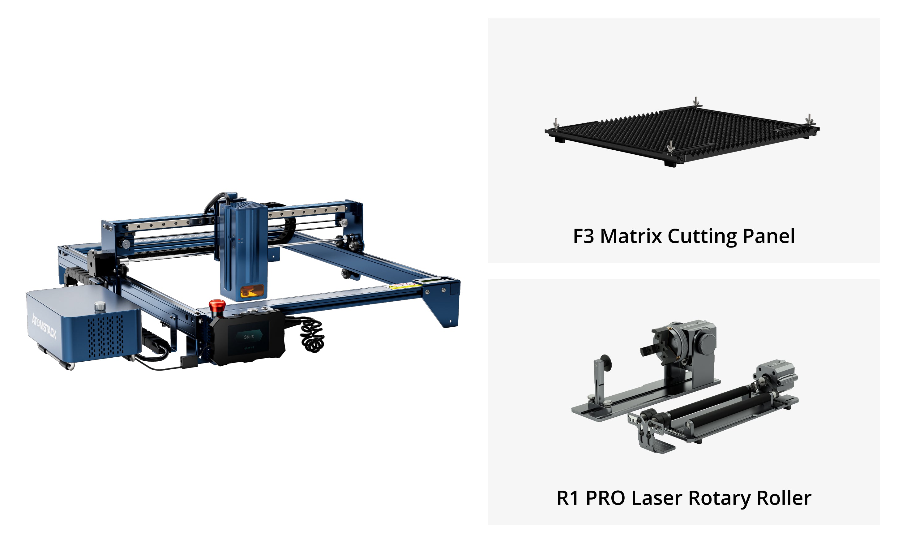 AtomStack A40 Pro Laser Cutter and Engraver Equipped with F60 Air Assist Kit