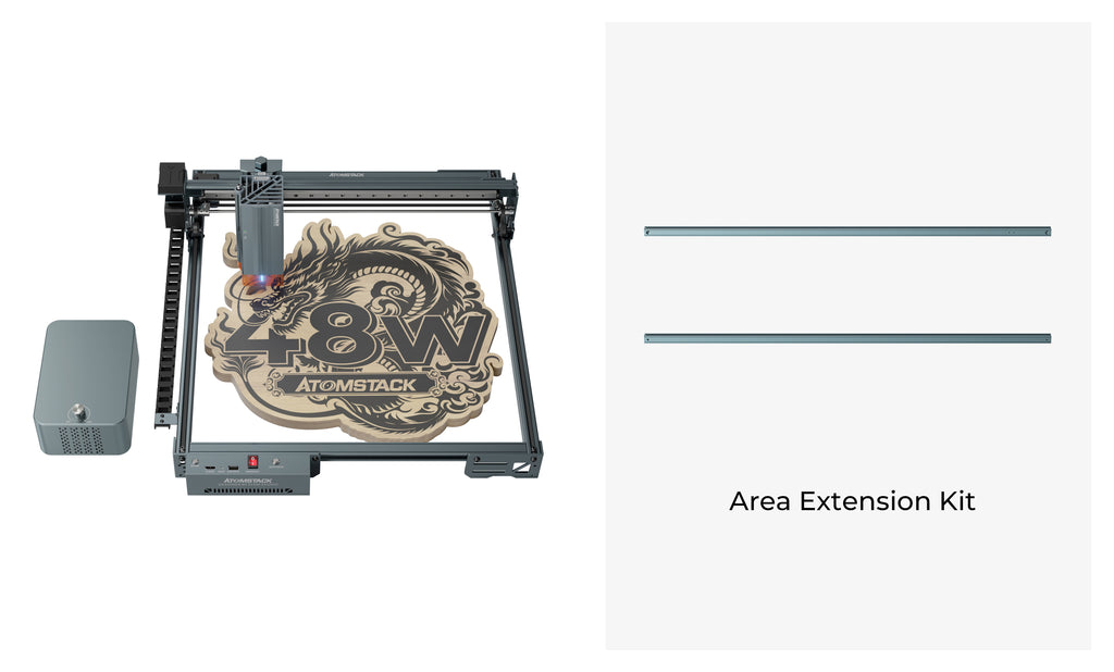 AtomStack A40 Pro V2 Laser Engraver with F60 Air Assist Kit（CA Plug）