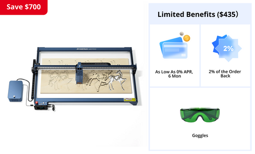 AtomStack A40 Max große Lasergravur- und Schneidemaschine mit F60 Air Assist Kit