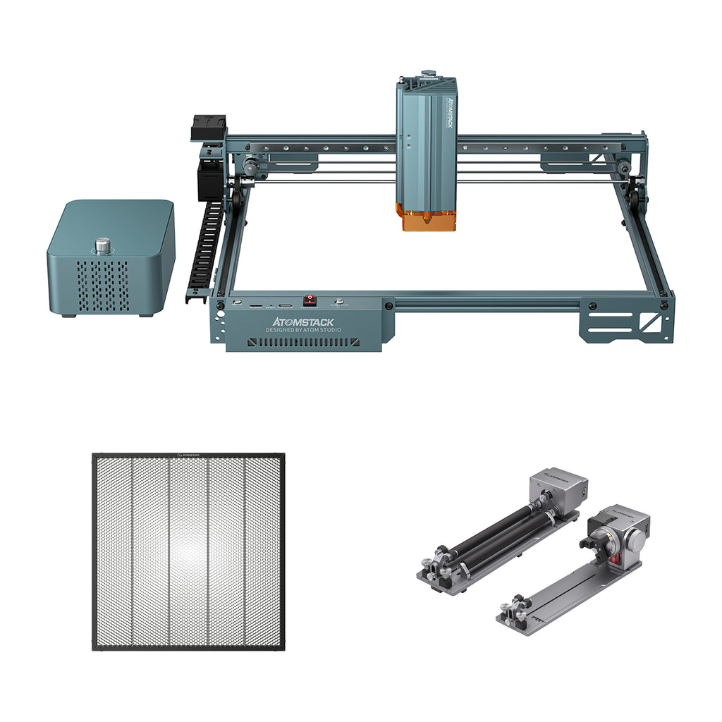 AtomStack A40 Pro V2 Laser Engraver with F60 Air Assist Kit