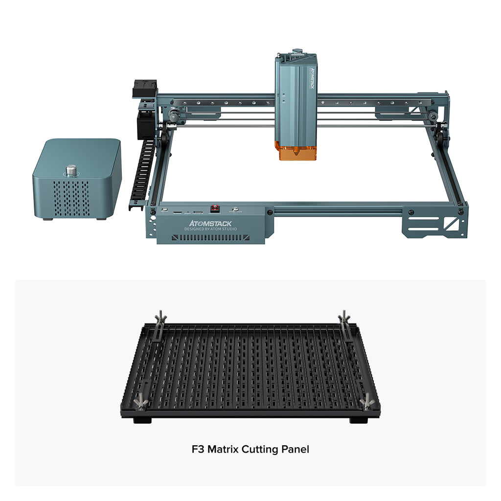 Grabador láser AtomStack A40 Pro V2 con kit de asistencia de aire F60