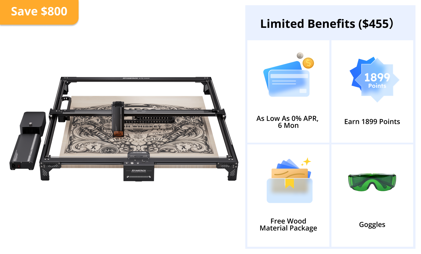 AtomStack A70/X70 Max Laser Cutter