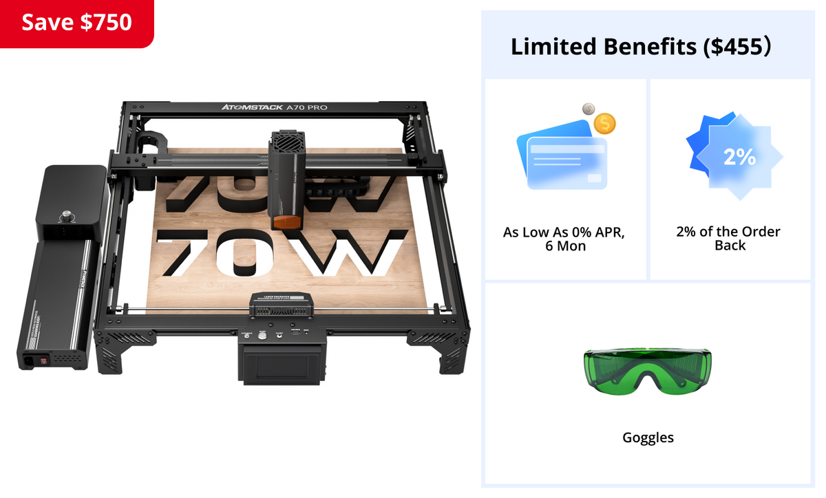 AtomStack A70 Pro Laser Cutter