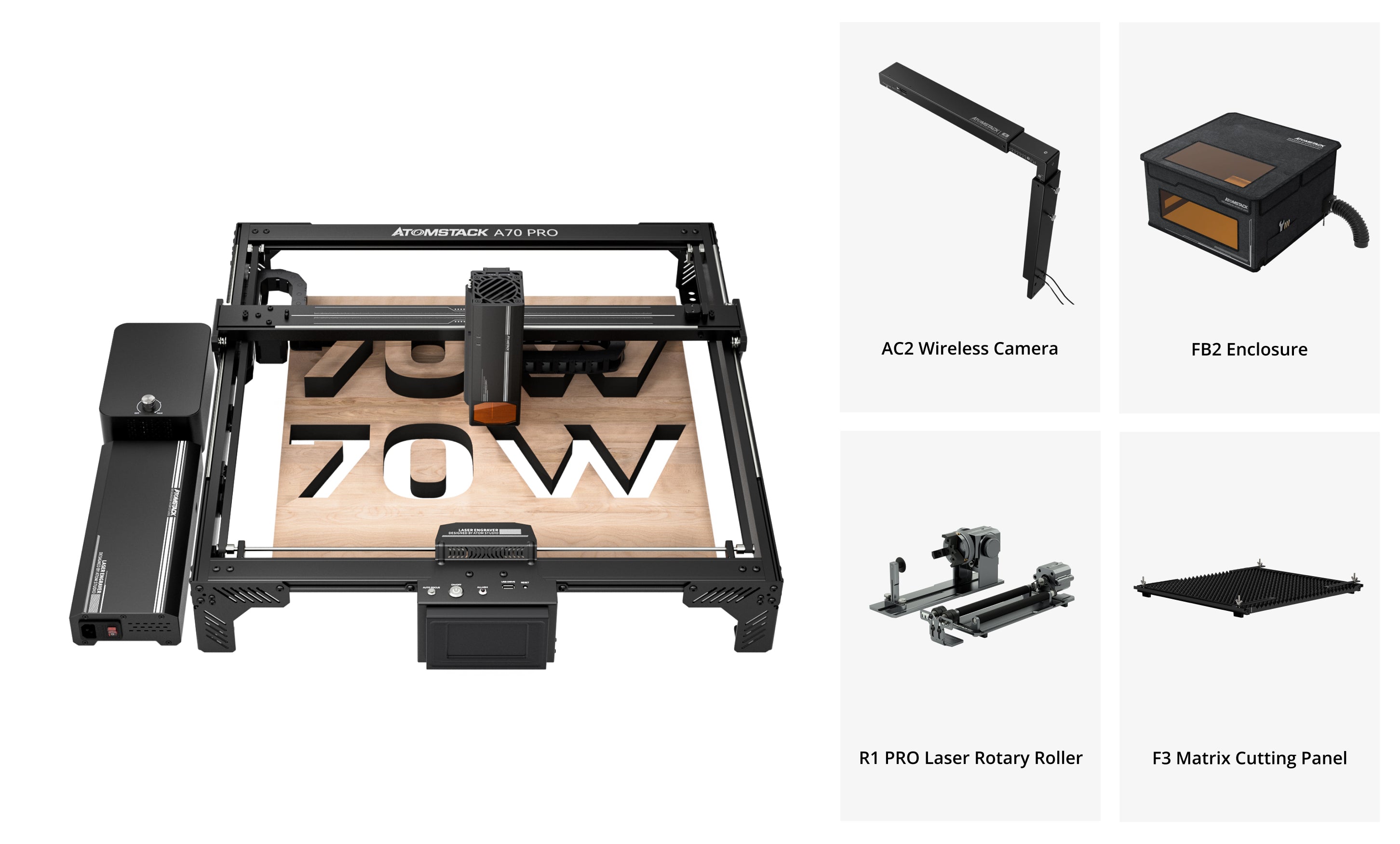 AtomStack A70 Pro Lasergravur- und Schneidemaschine